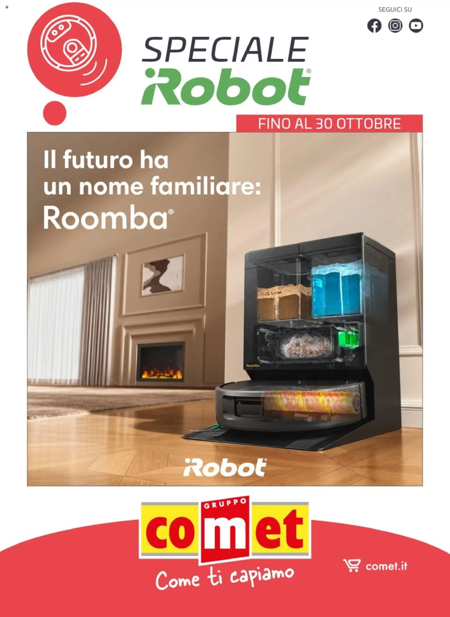 Comet volantino iRobot Roomba