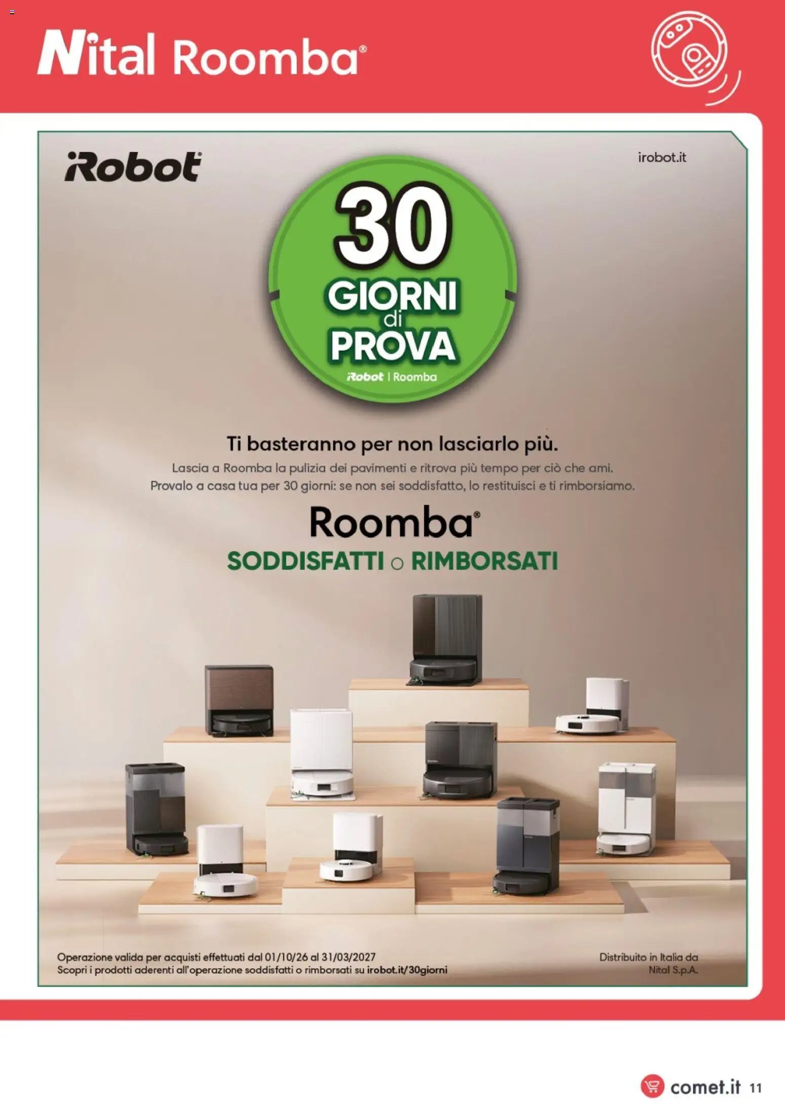 Comet volantino iRobot Roomba
