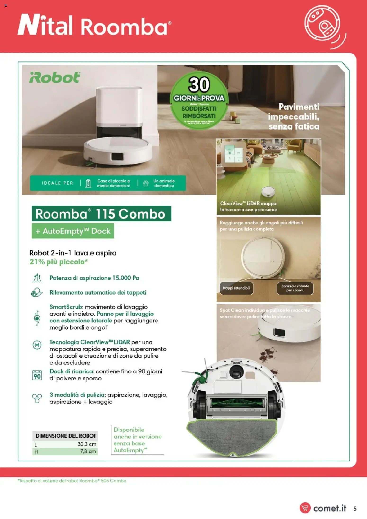 Comet volantino iRobot Roomba