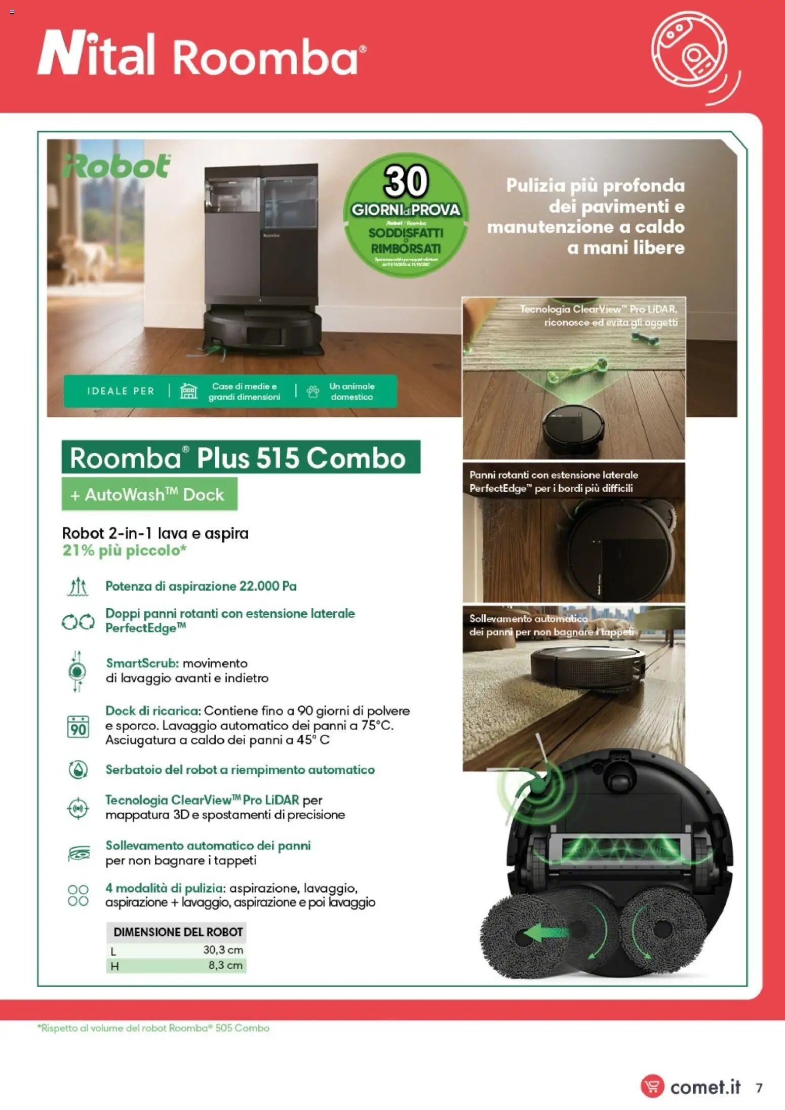 Comet volantino iRobot Roomba