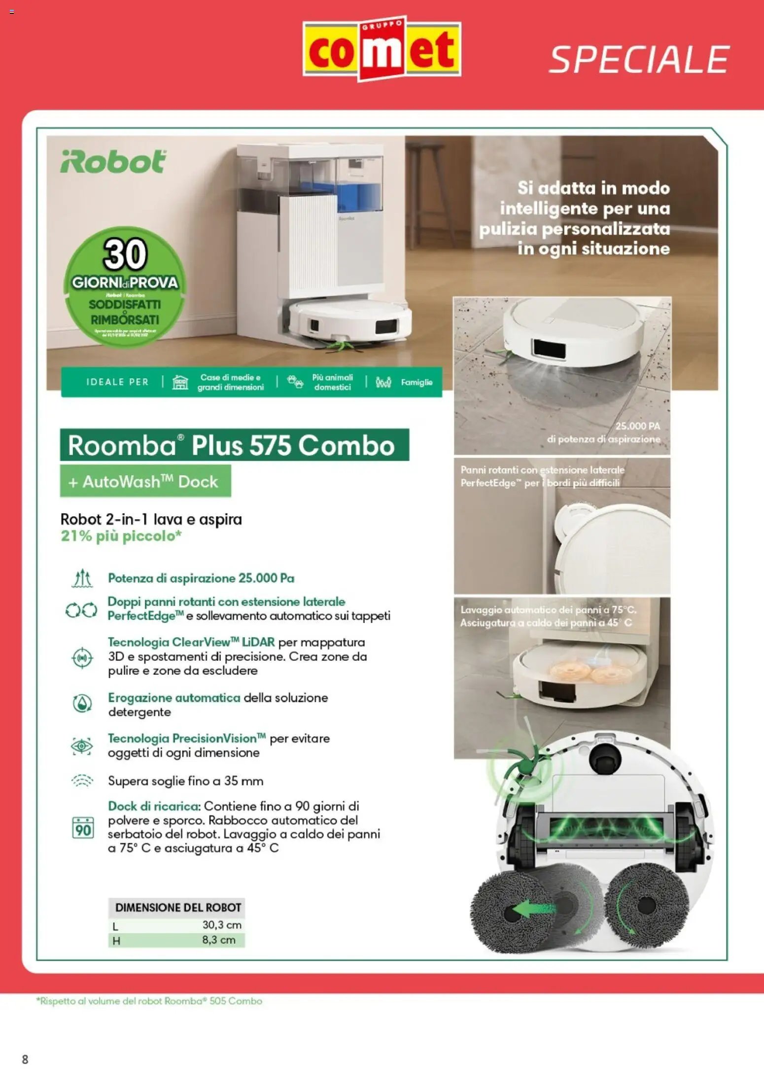 Comet volantino iRobot Roomba