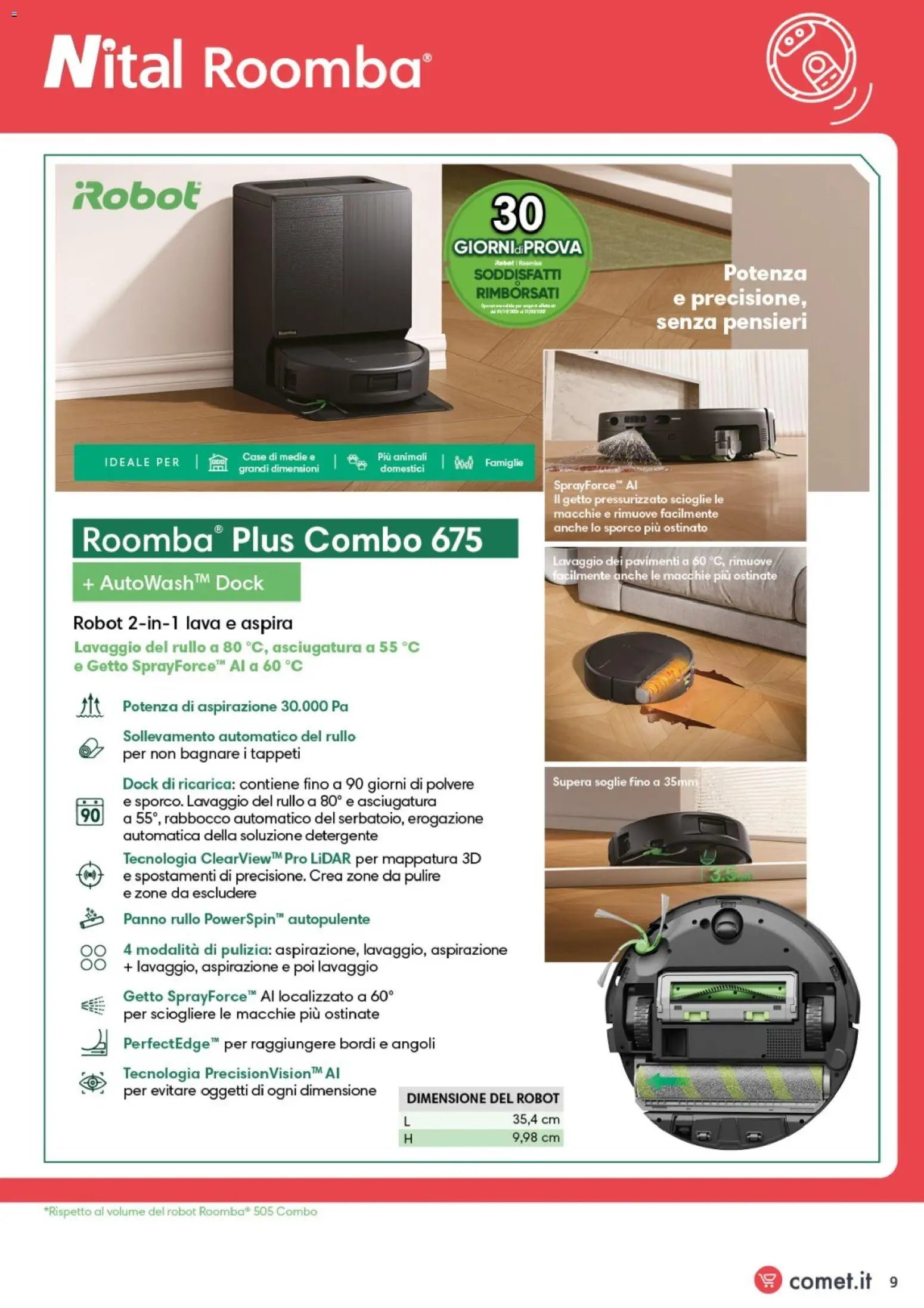 Comet volantino iRobot Roomba