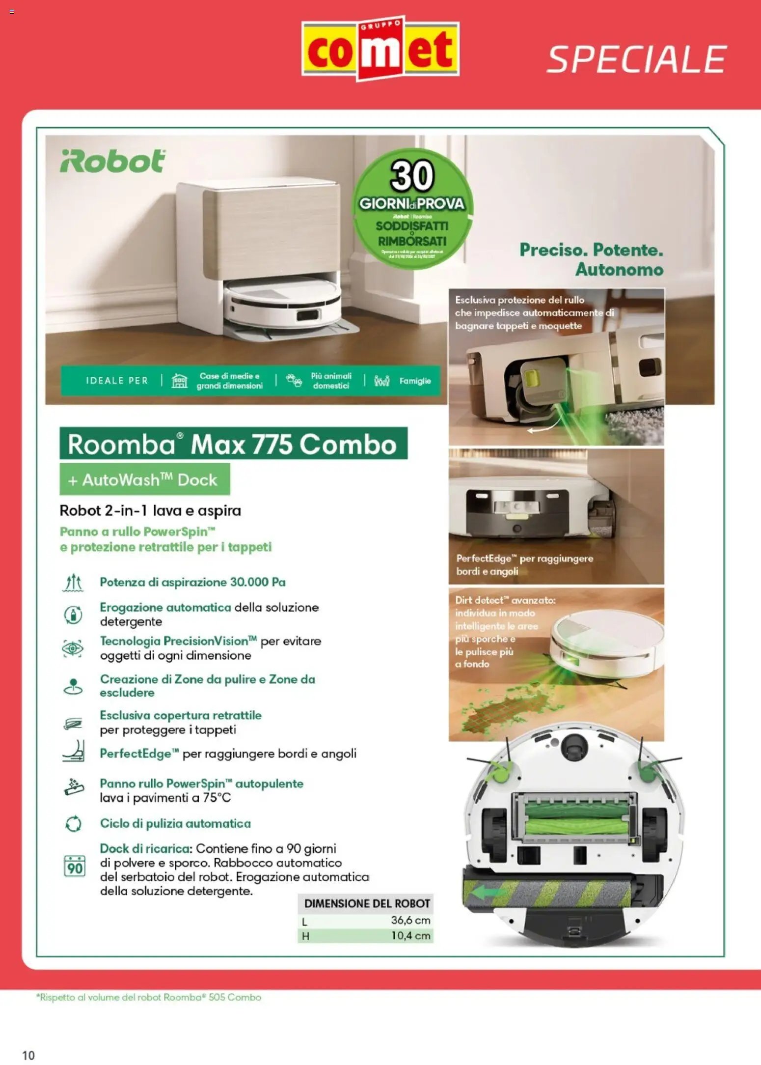 Comet volantino iRobot Roomba