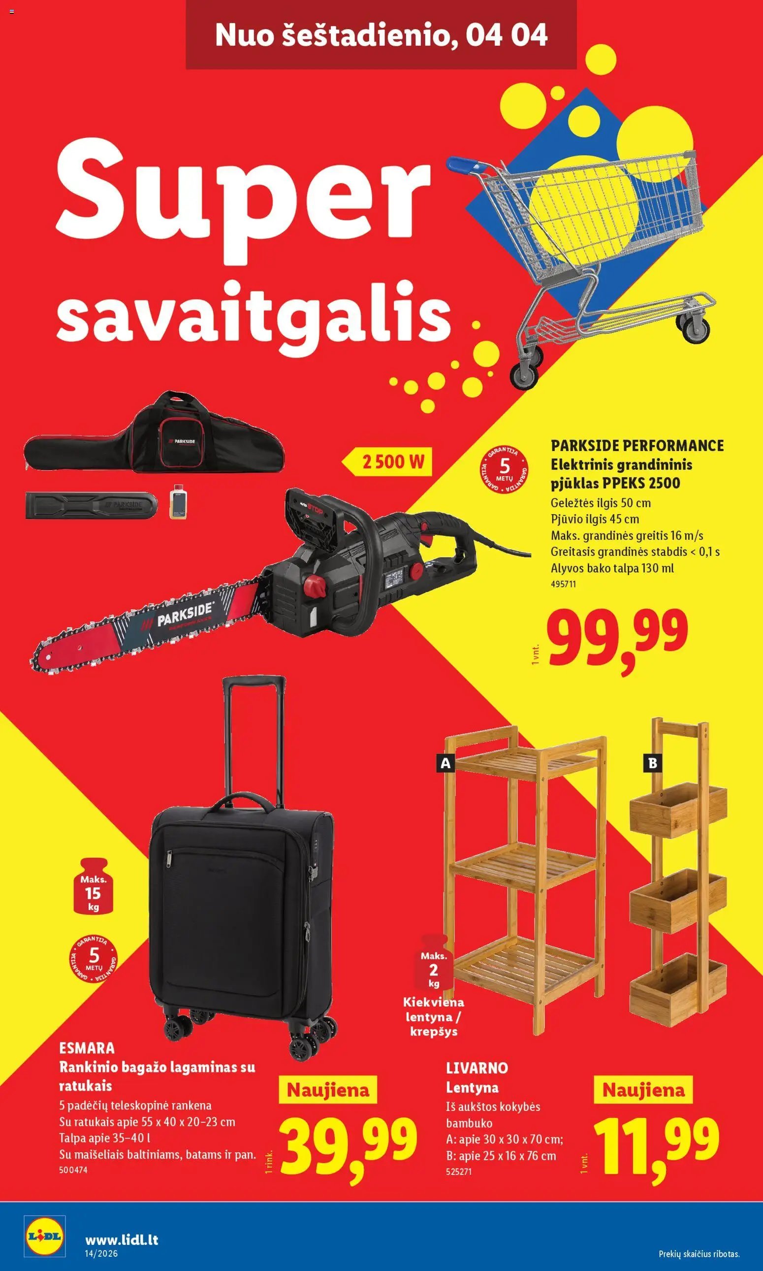 LIDL leidinys - Ne maisto prekių pasiūlymai