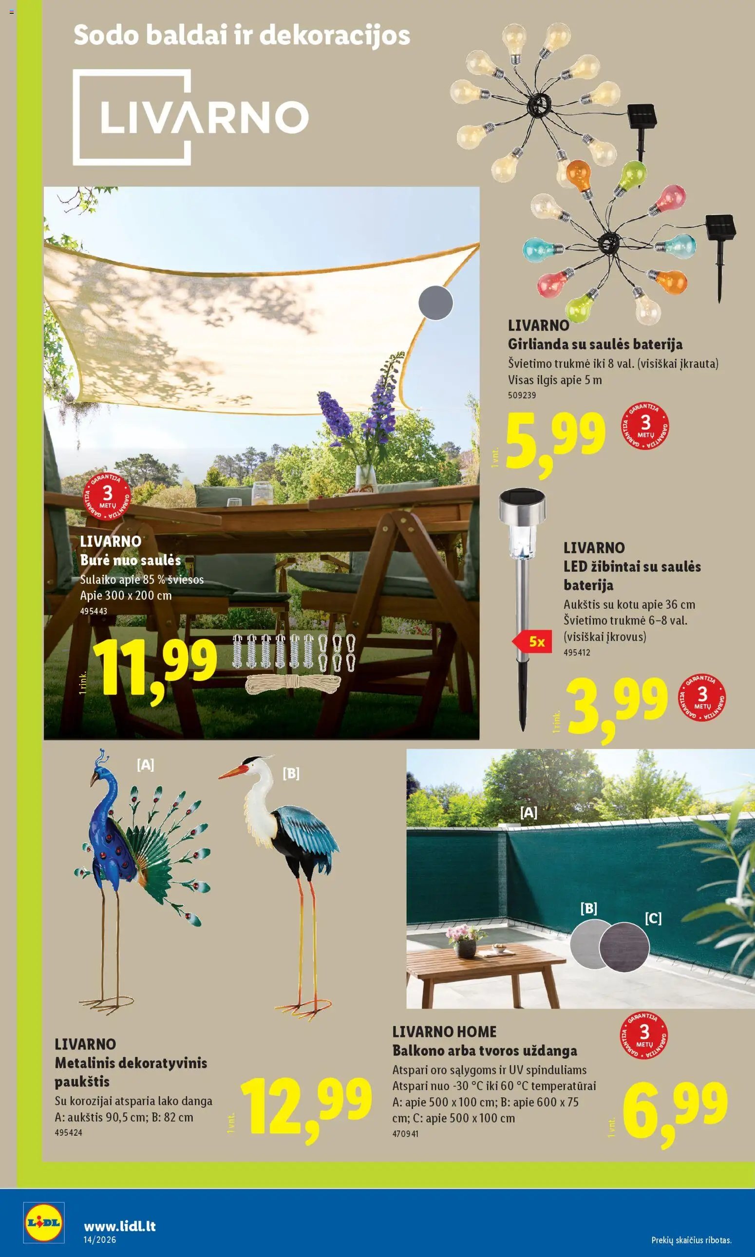 LIDL leidinys - Ne maisto prekių pasiūlymai