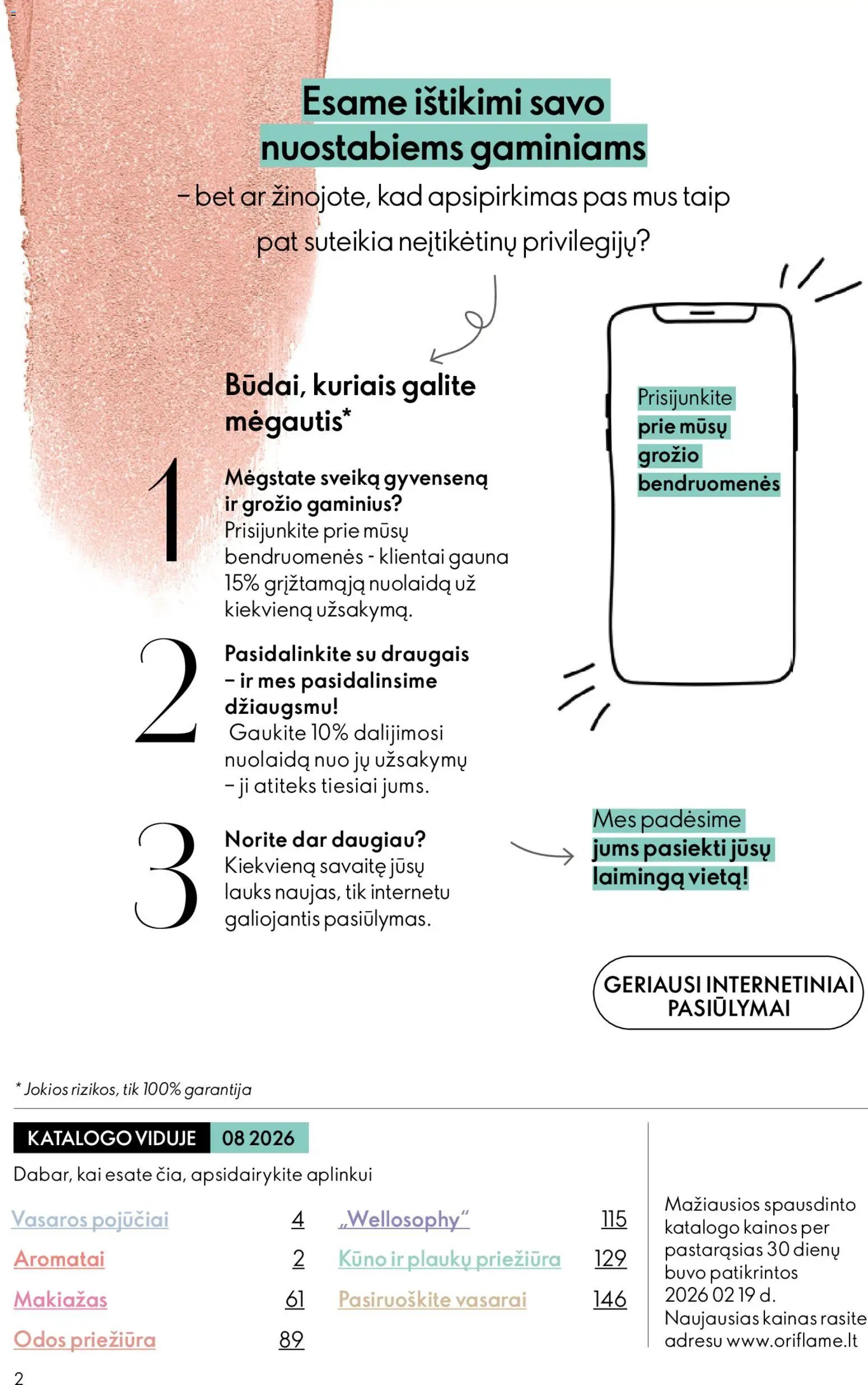 Oriflame katalogas 08 2026