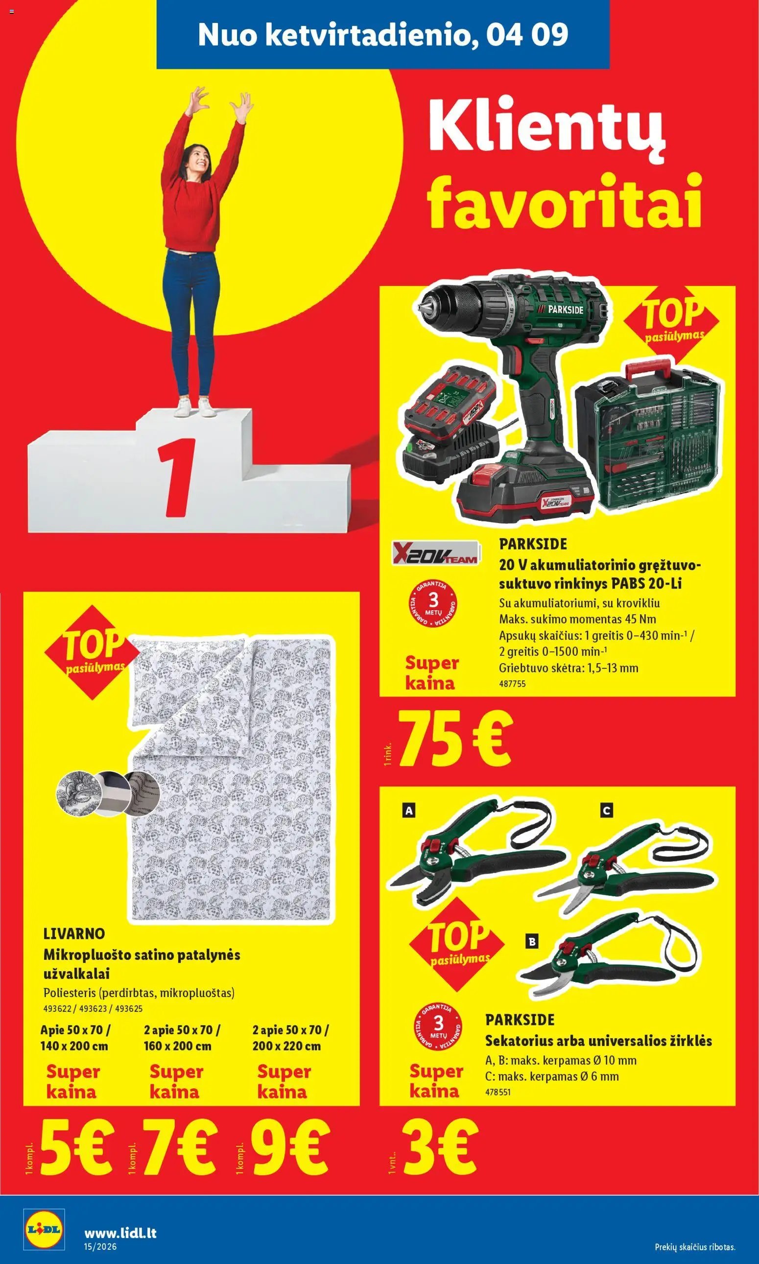 LIDL leidinys - Ne maisto prekių pasiūlymai