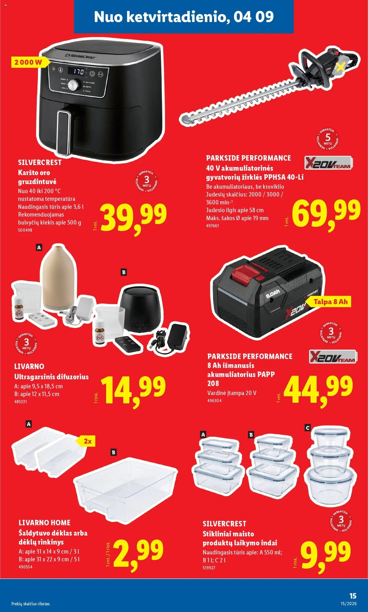 LIDL leidinys - Ne maisto prekių pasiūlymai