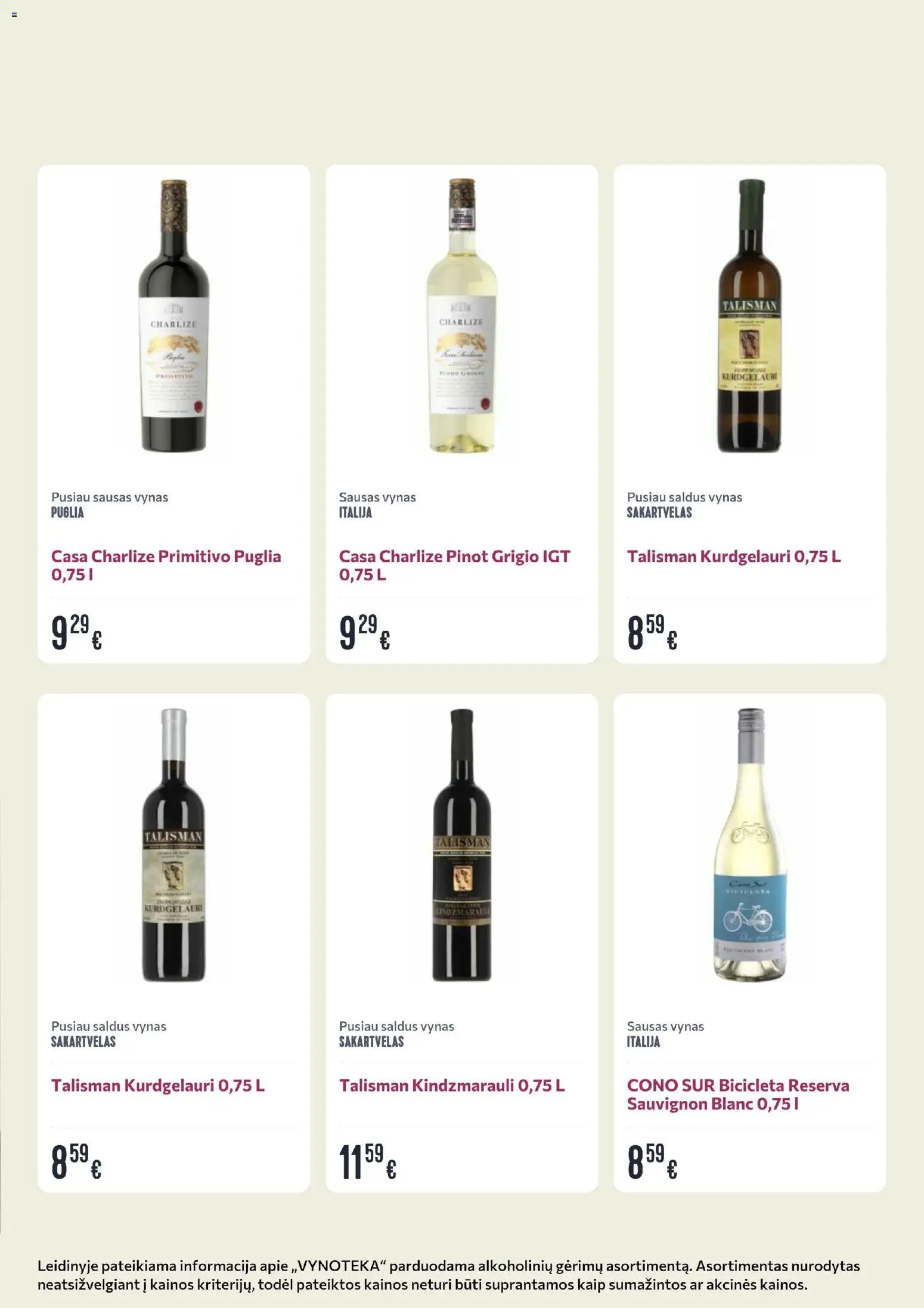 VYNOTEKA leidinys - Gėrimų