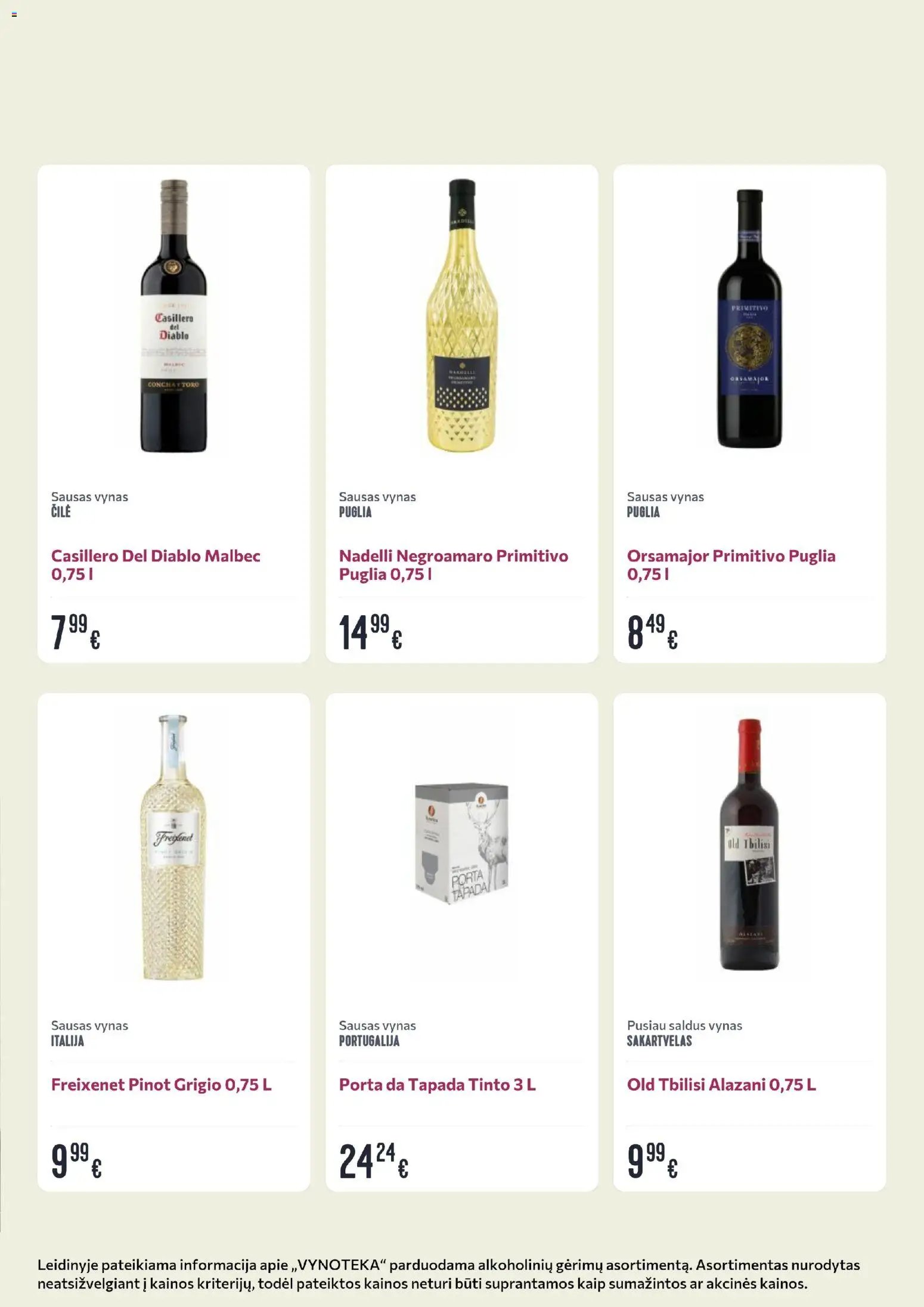 VYNOTEKA leidinys - Gėrimų