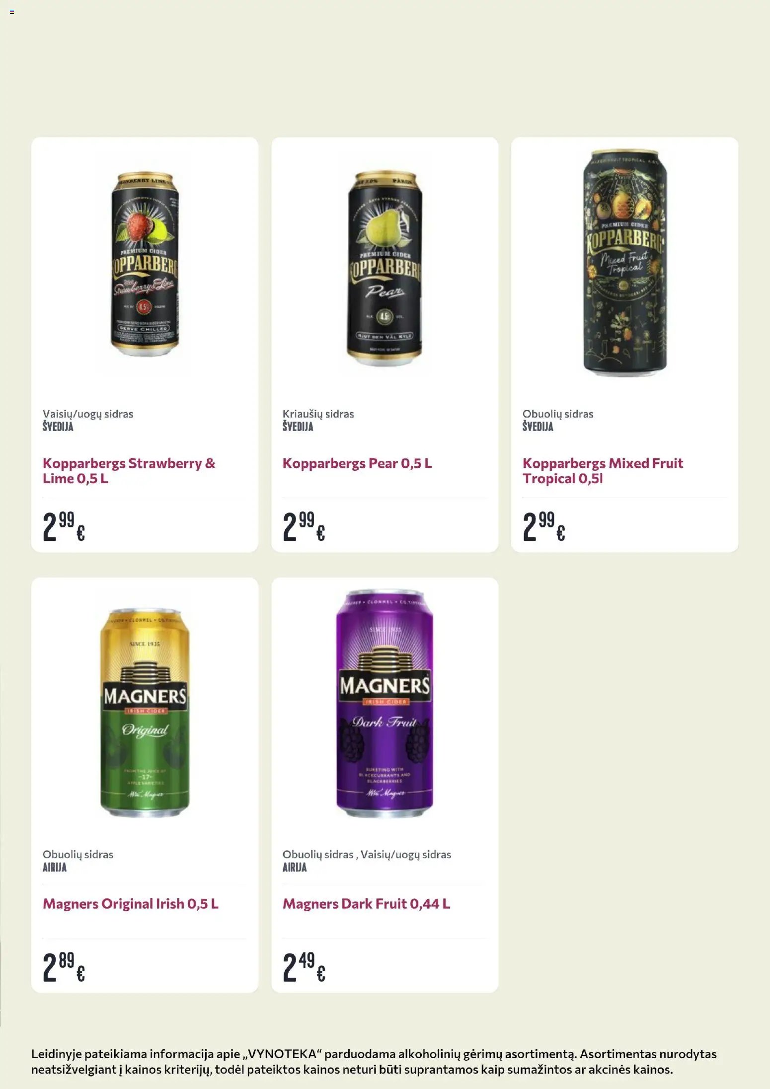 VYNOTEKA leidinys - Gėrimų