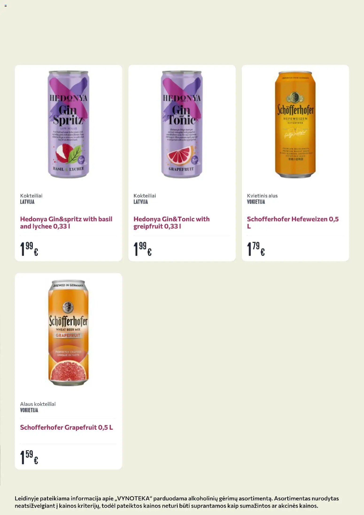 VYNOTEKA leidinys - Gėrimų