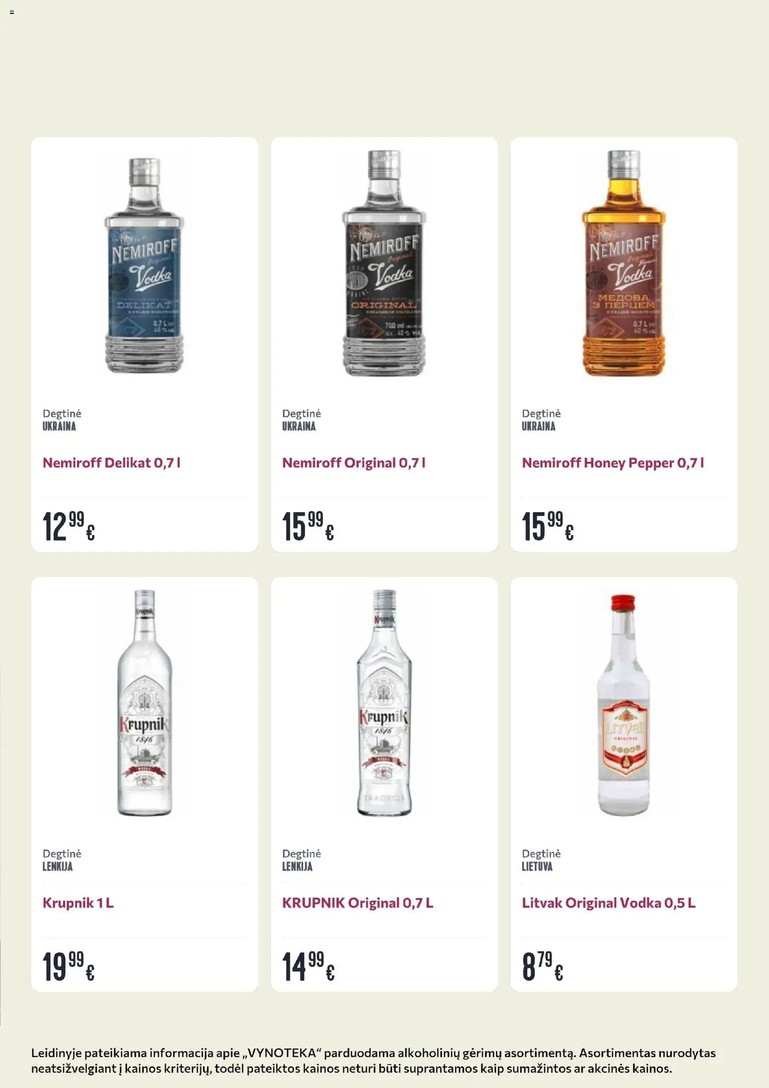 VYNOTEKA leidinys - Gėrimų
