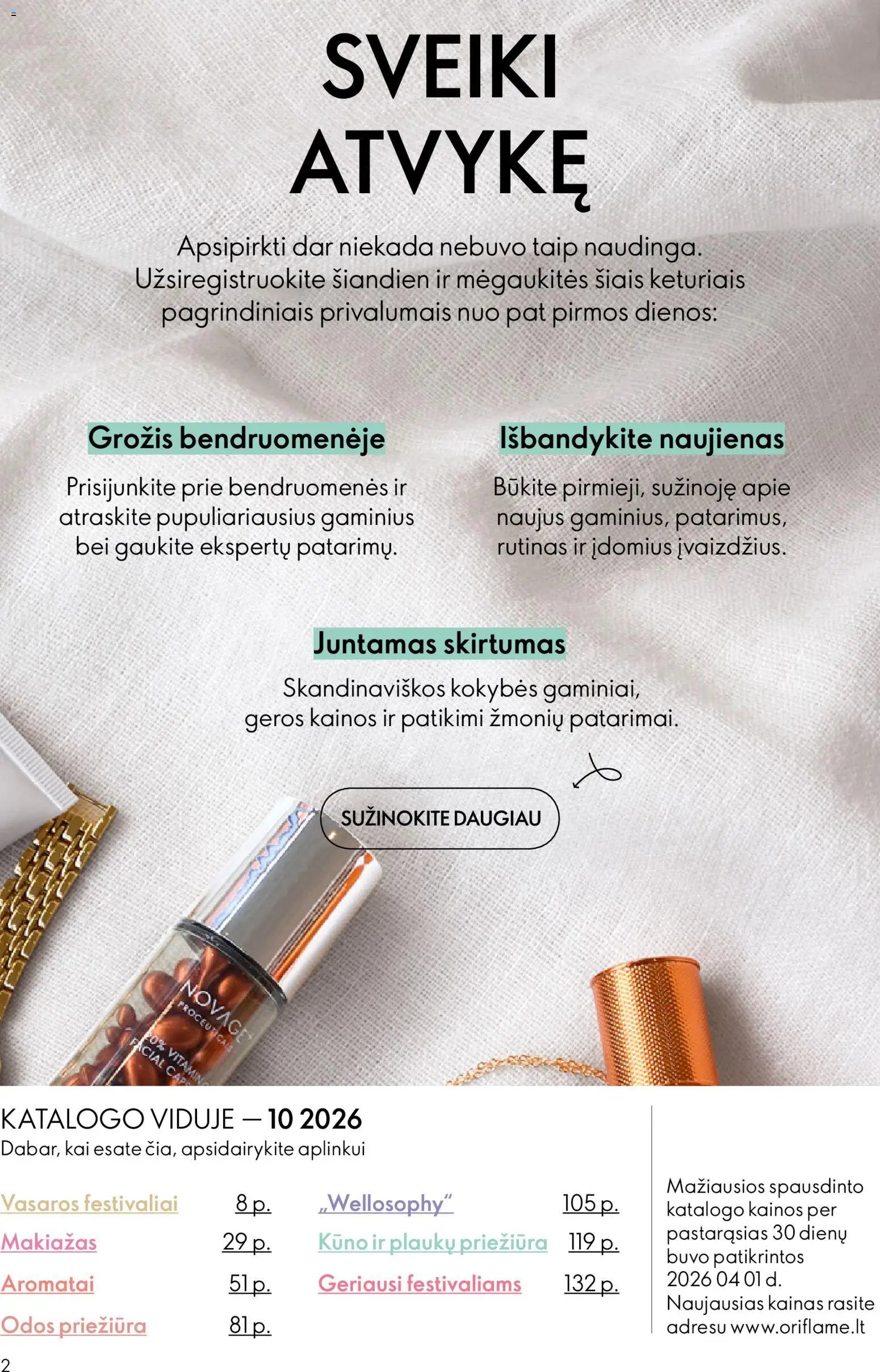 Oriflame katalogas 10 2026
