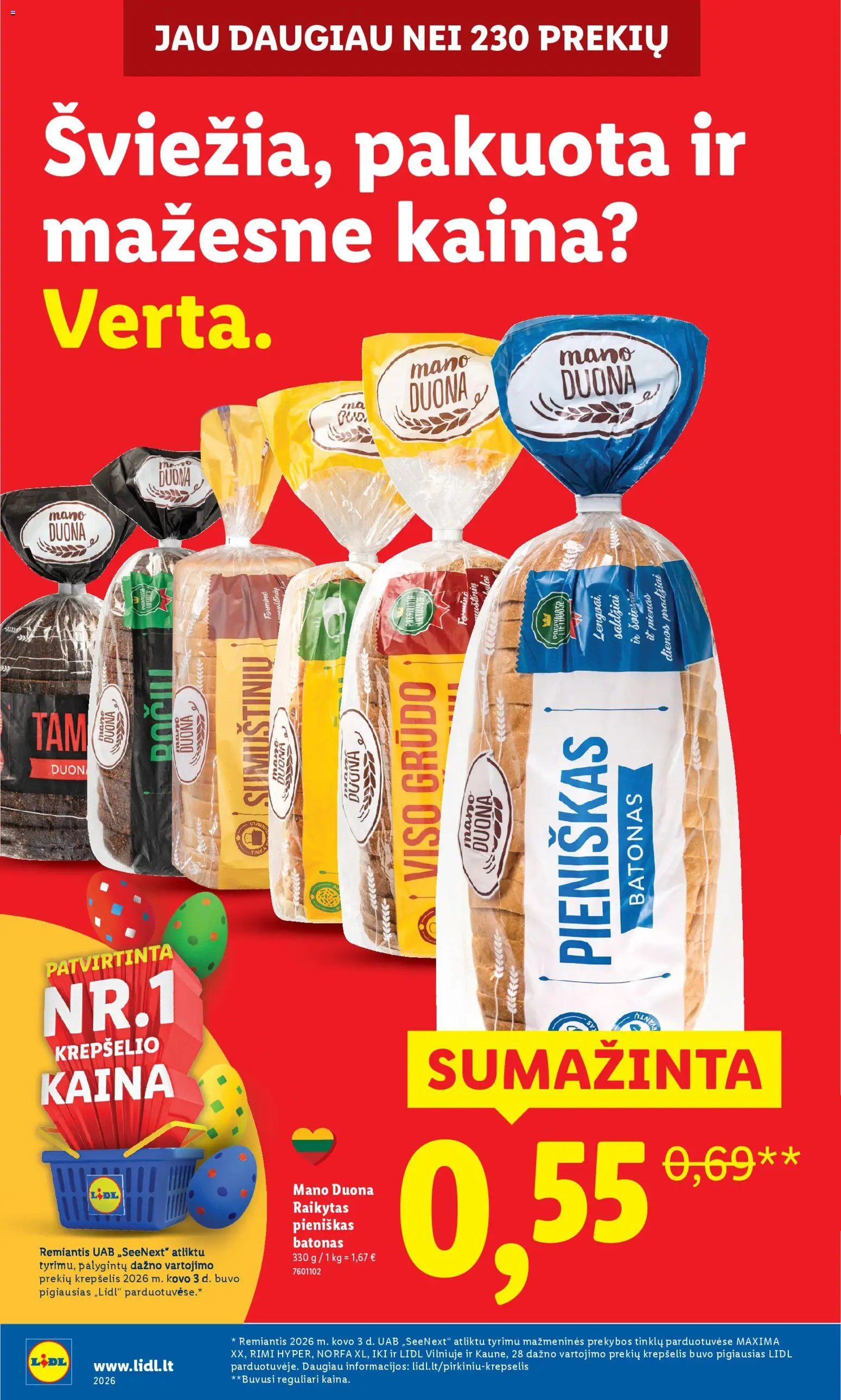 LIDL leidinys - Ne akcija, o nauja kaina