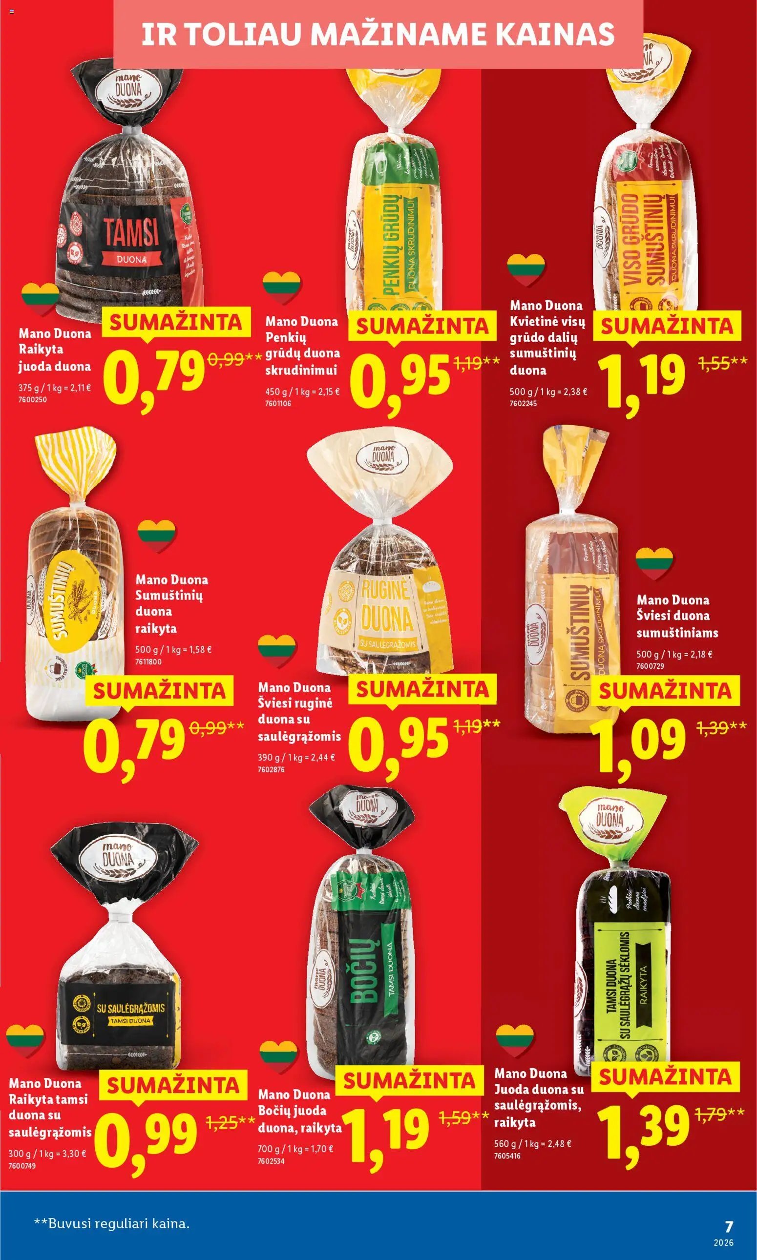 LIDL leidinys - Ne akcija, o nauja kaina