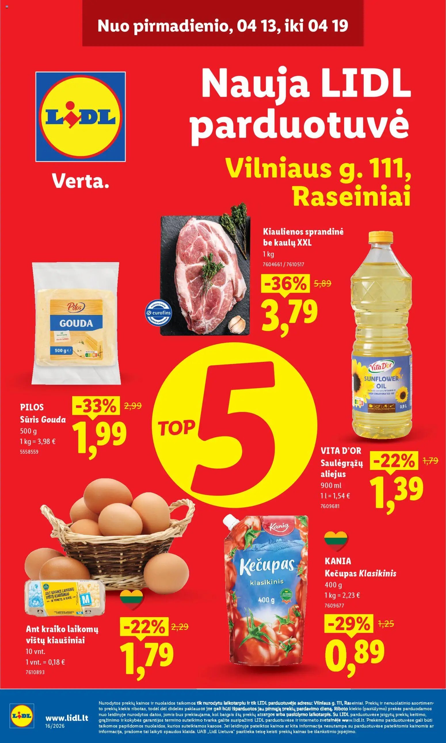 LIDL leidinys - Nauja parduotuvė Raseiniuose