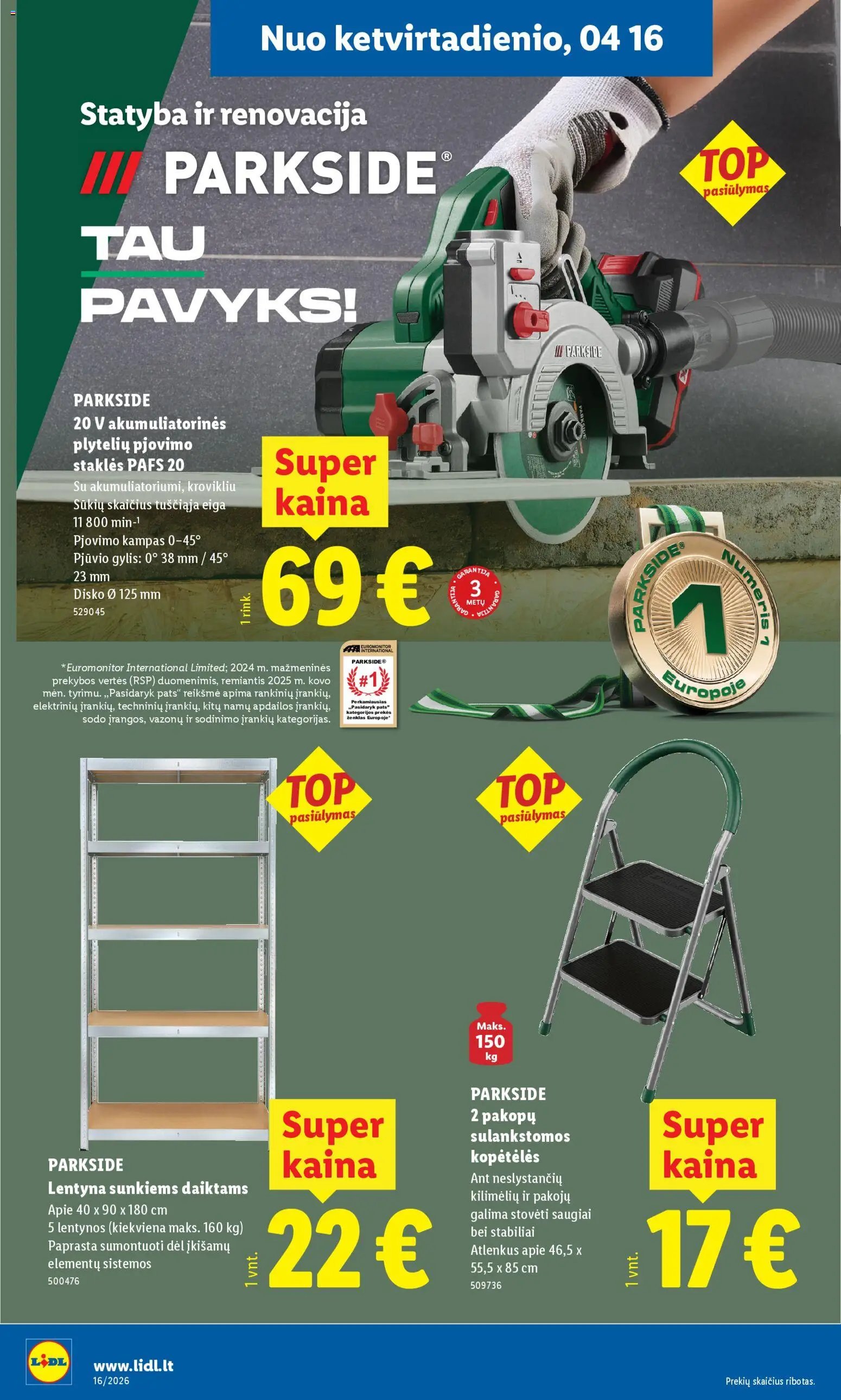 LIDL leidinys - Ne maisto prekių pasiūlymai