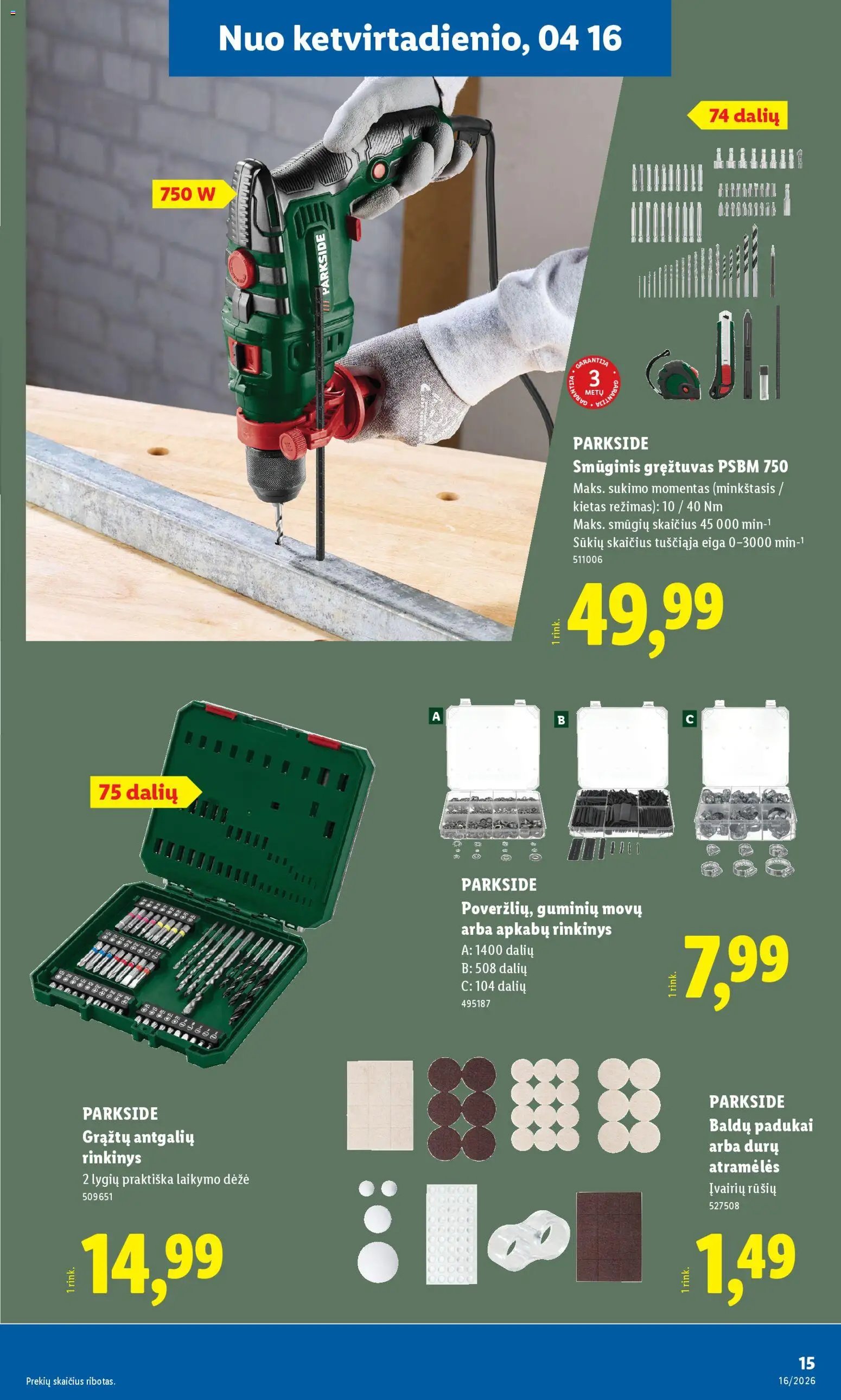 LIDL leidinys - Ne maisto prekių pasiūlymai