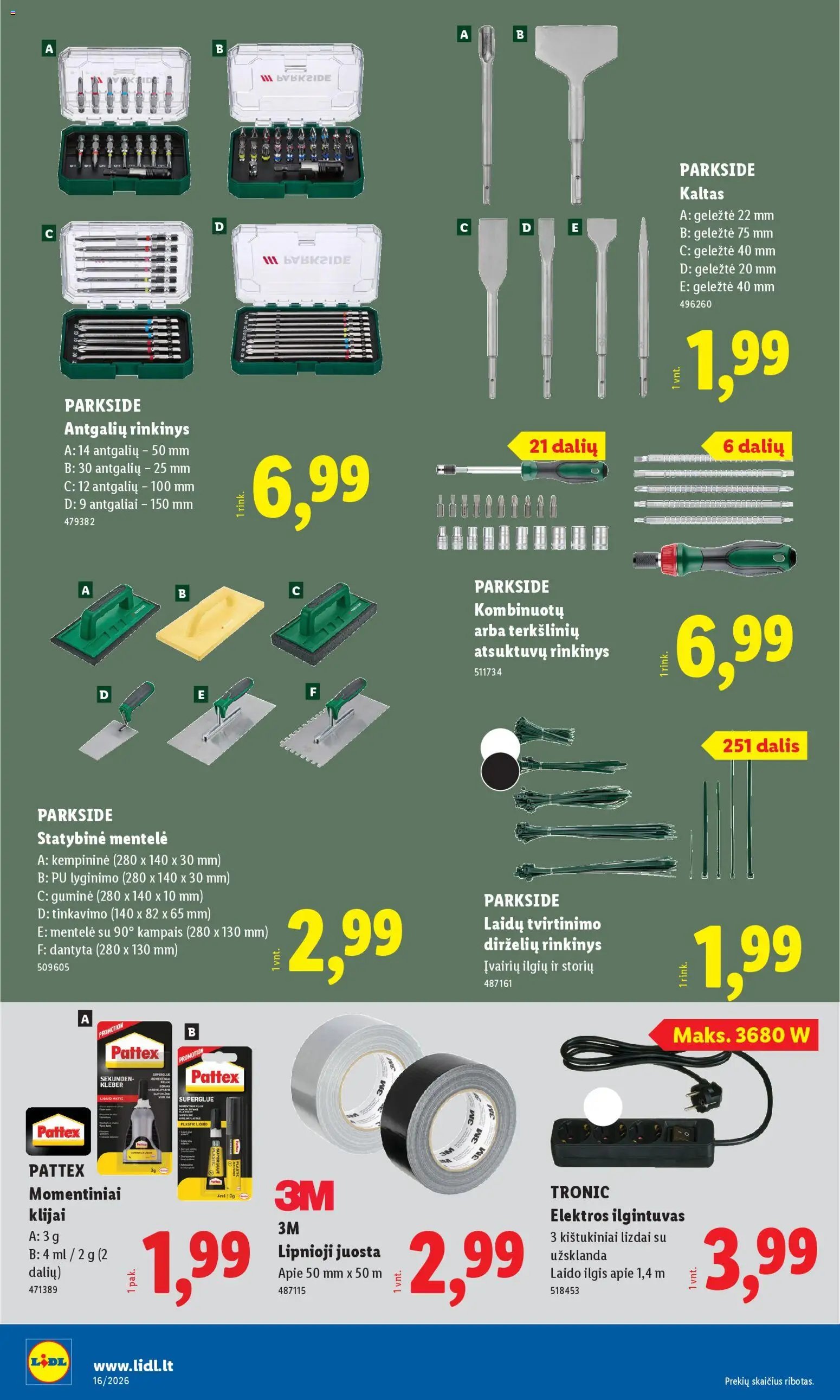 LIDL leidinys - Ne maisto prekių pasiūlymai