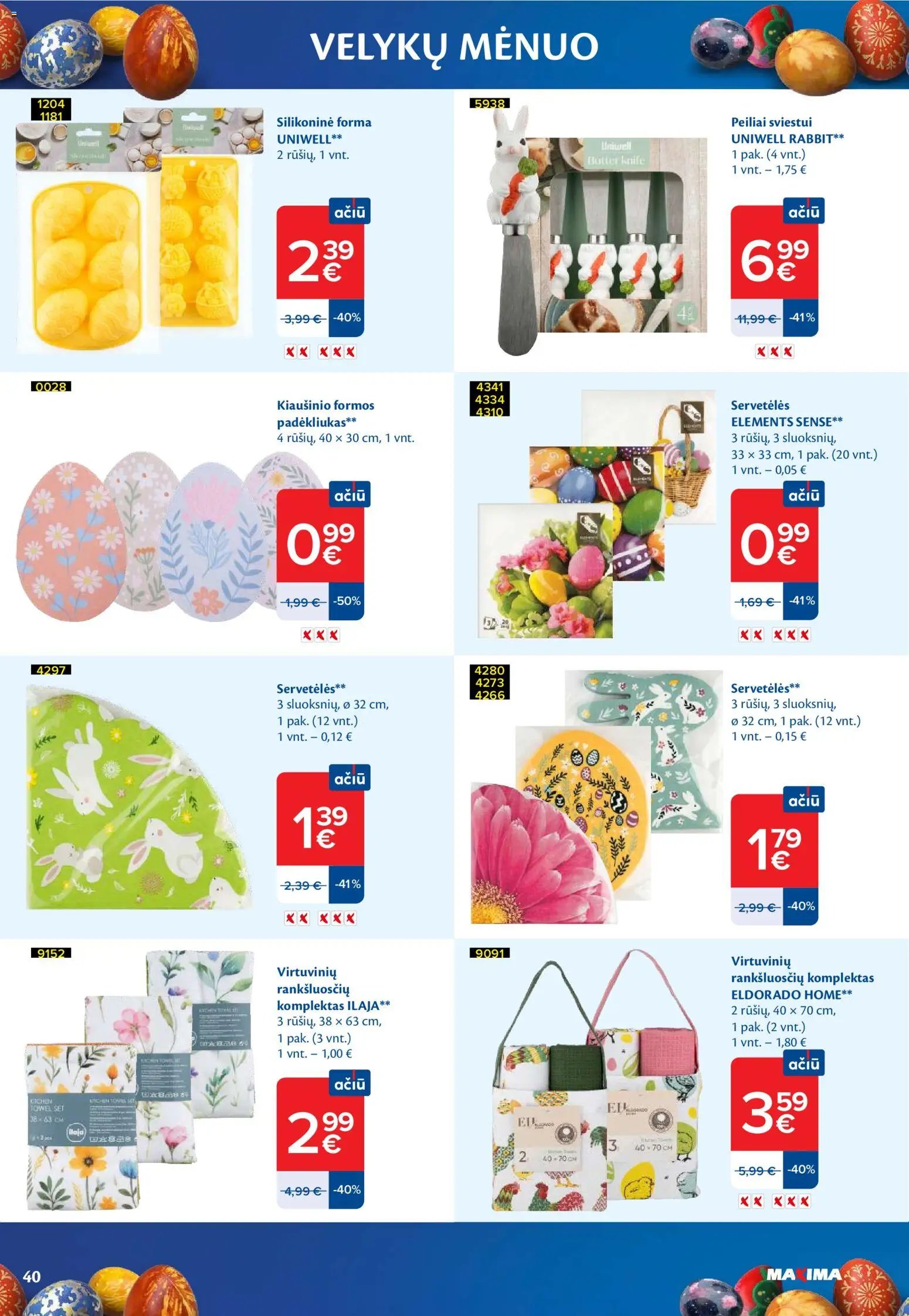 MAXIMA leidinys - Velykų menuo