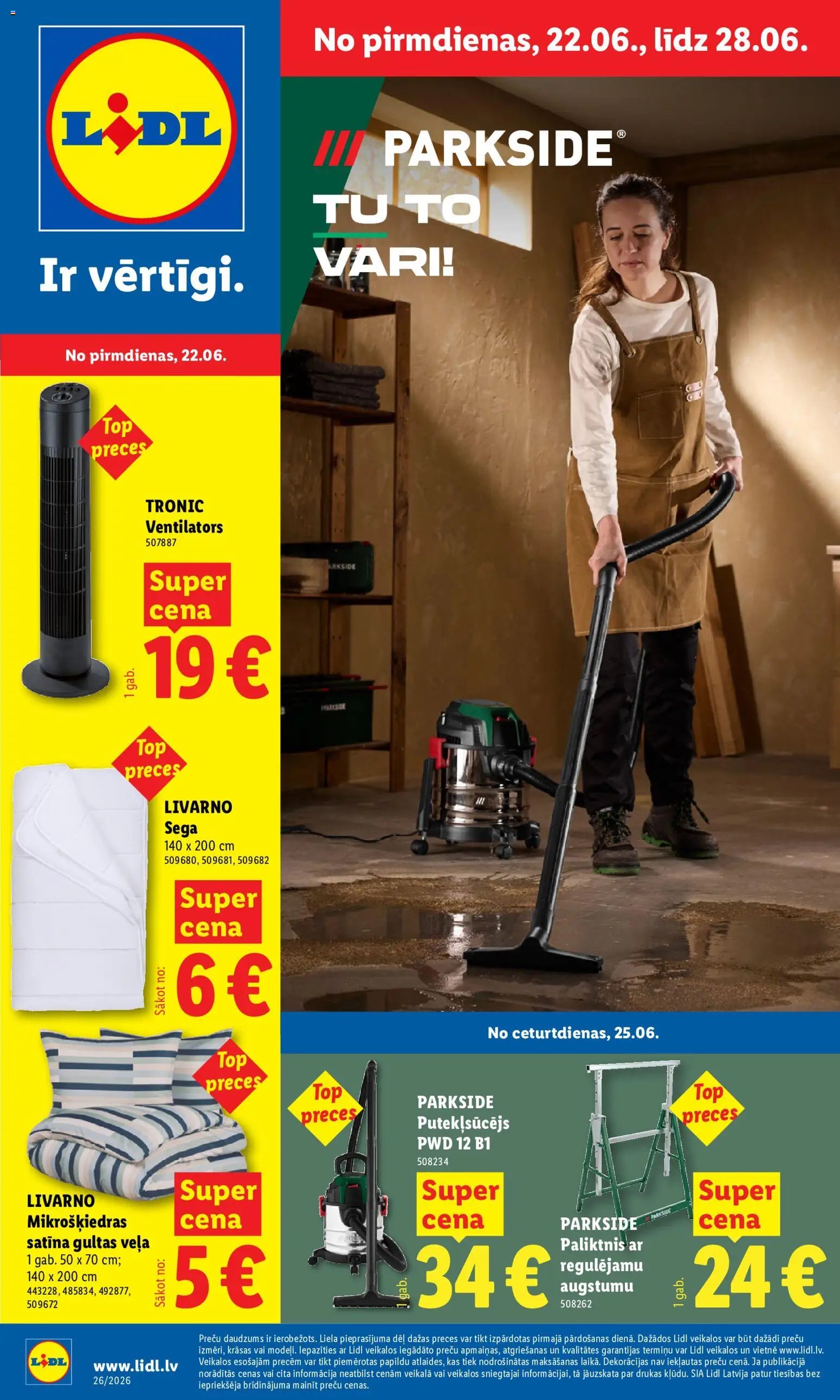 Lidl Nepārtikas preču piedāvājums