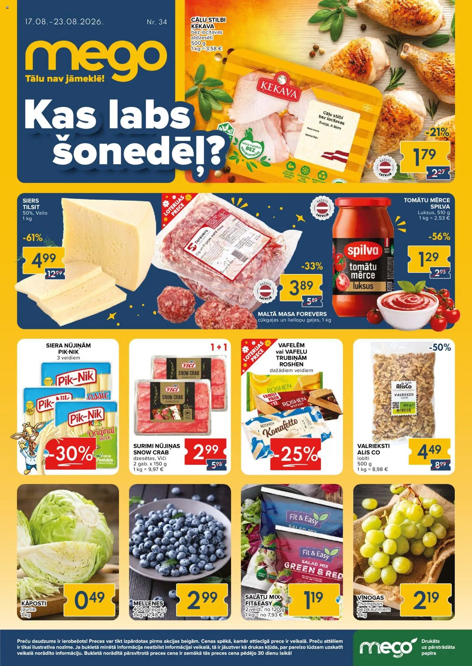 Mego Akciju buklets
