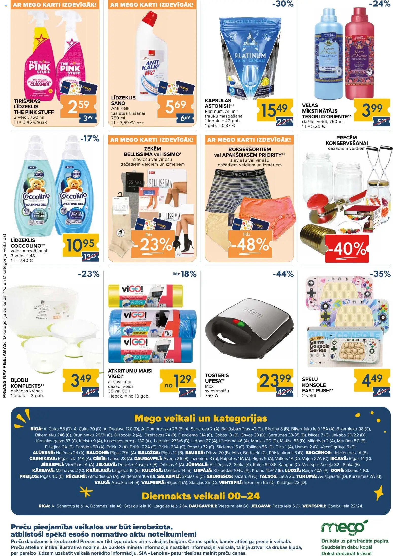 Mego Akciju buklets