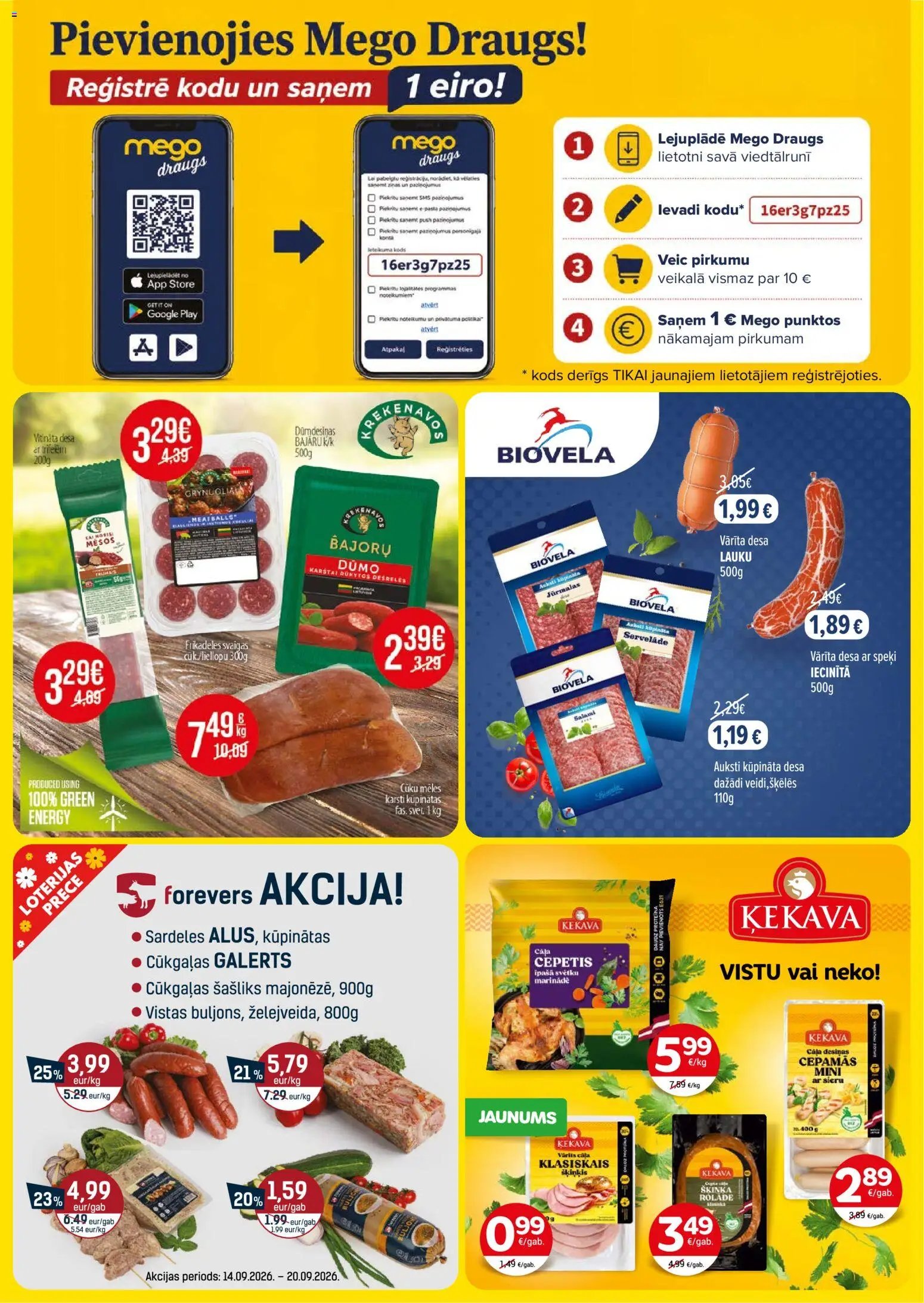 Mego Akciju buklets