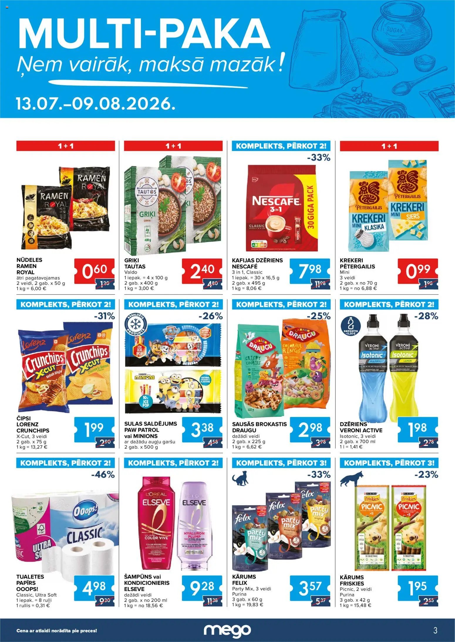 Mego Akciju buklets