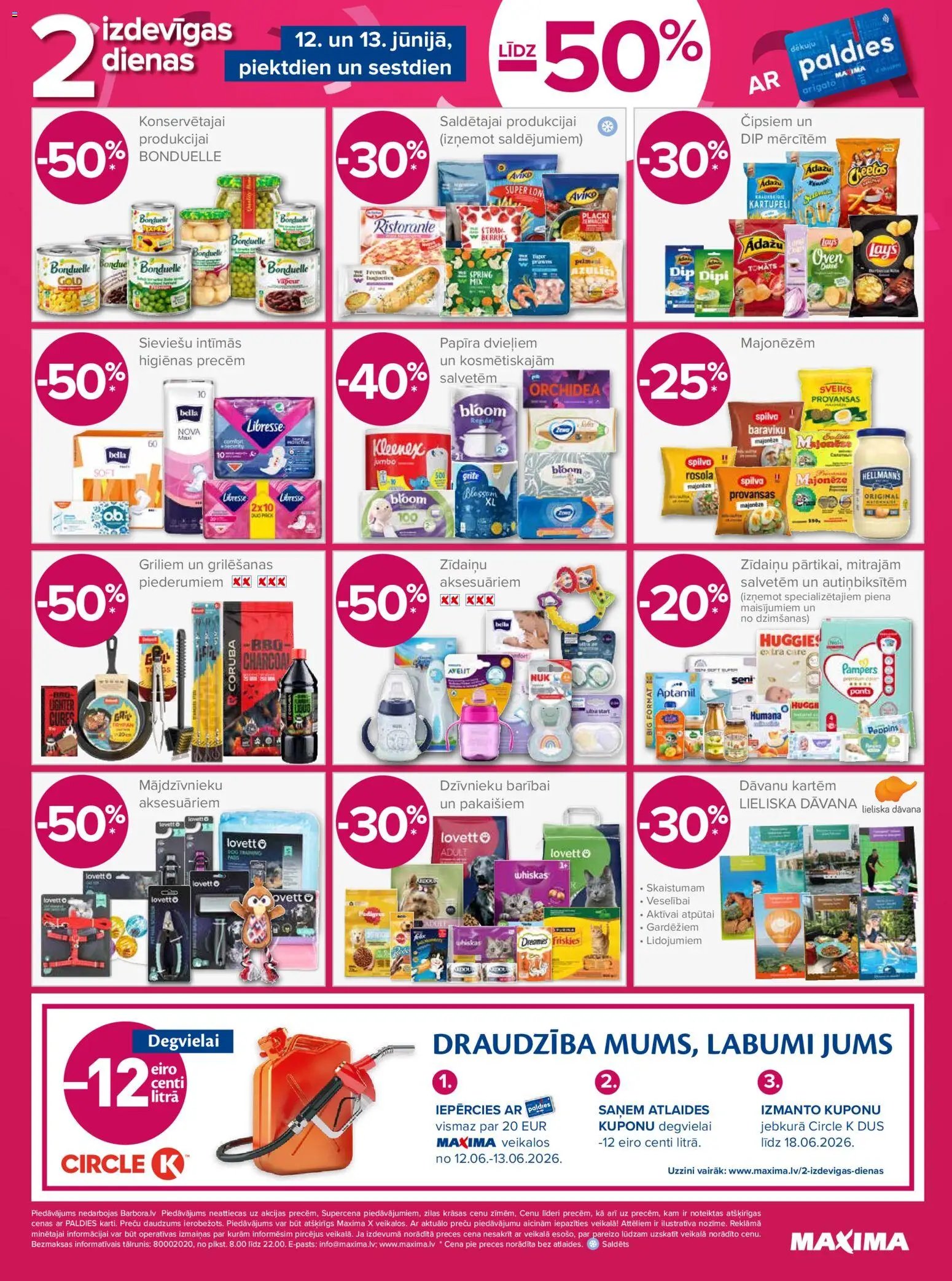 Maxima - 2 izdevīgas dienas