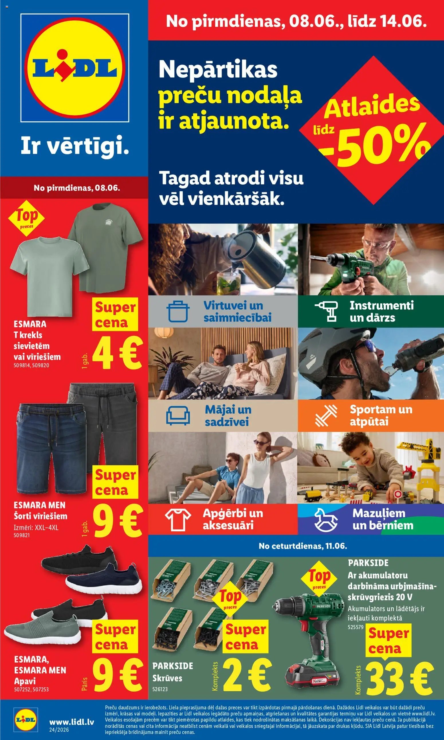 Lidl Nepārtikas preču piedāvājums