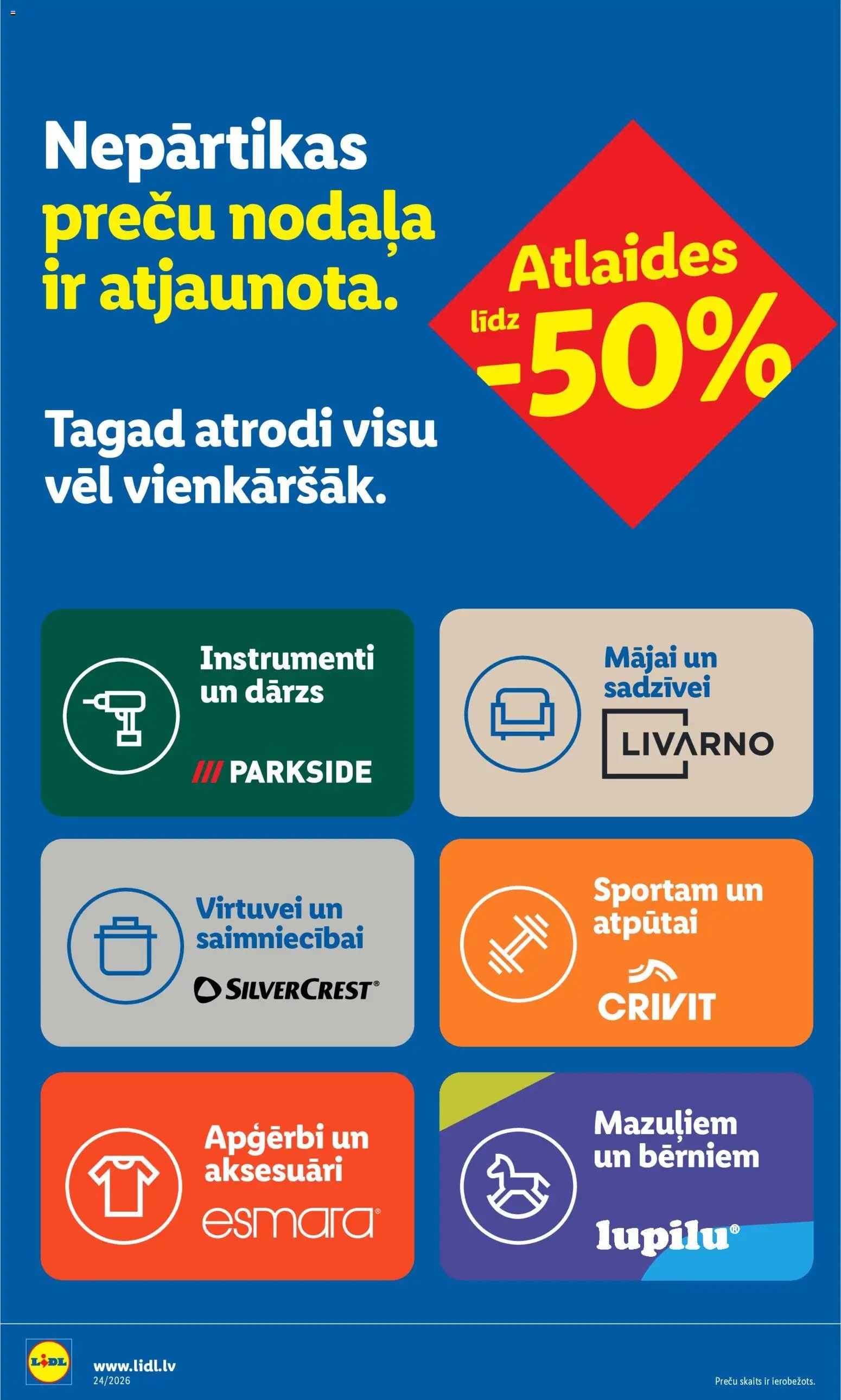 Lidl Nepārtikas preču piedāvājums