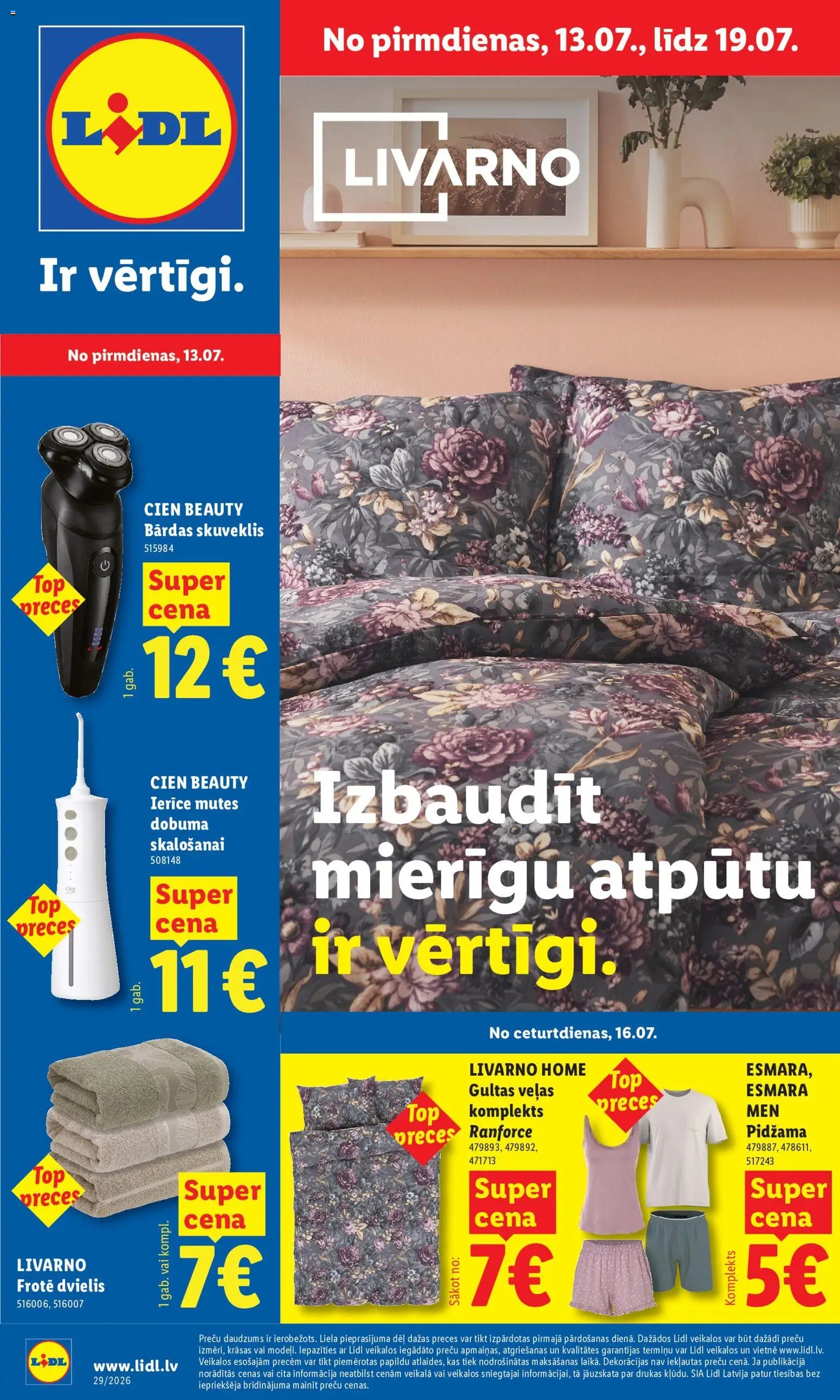 Lidl Nepārtikas preču piedāvājums