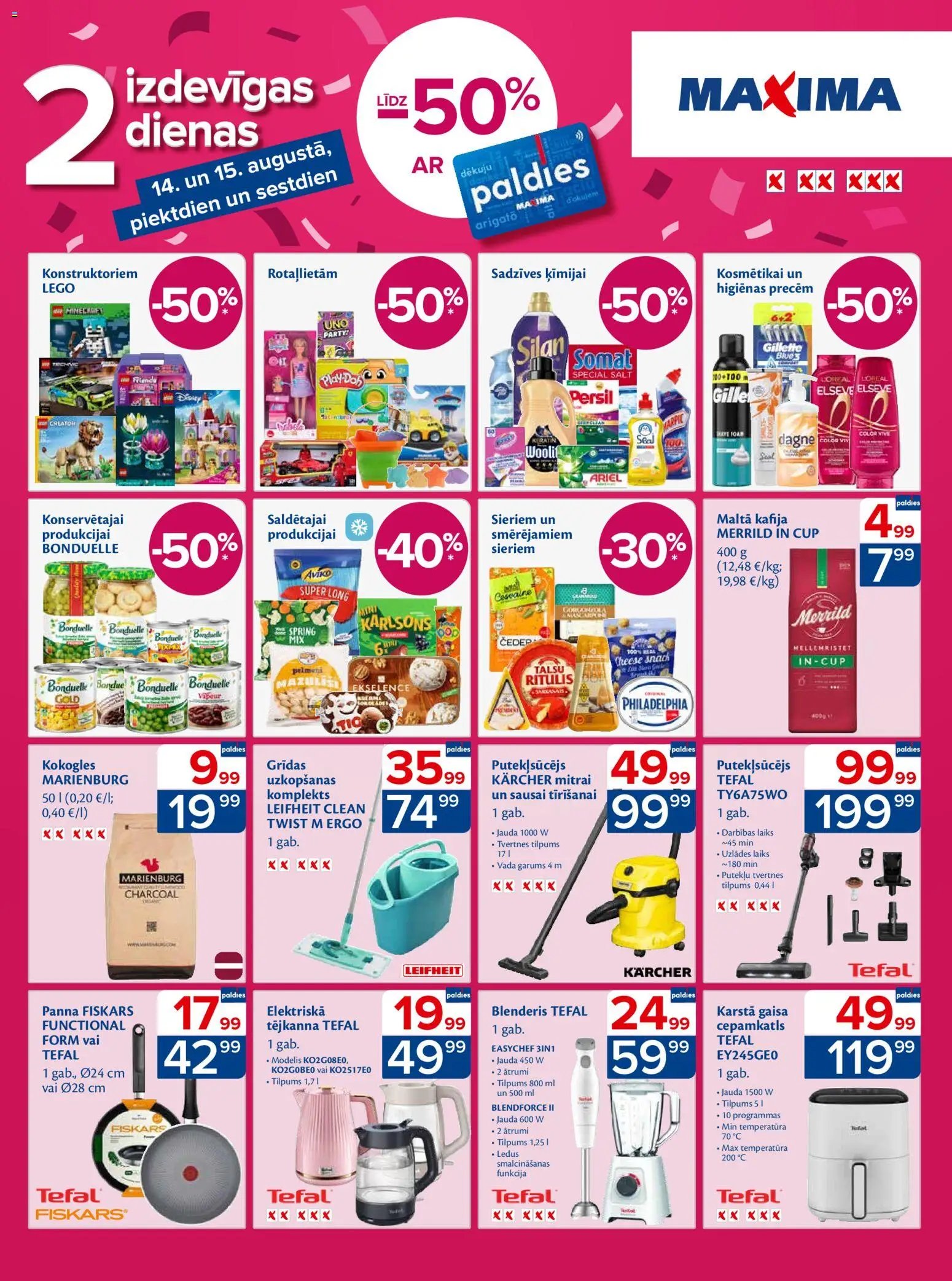 Maxima - 2 izdevīgas dienas
