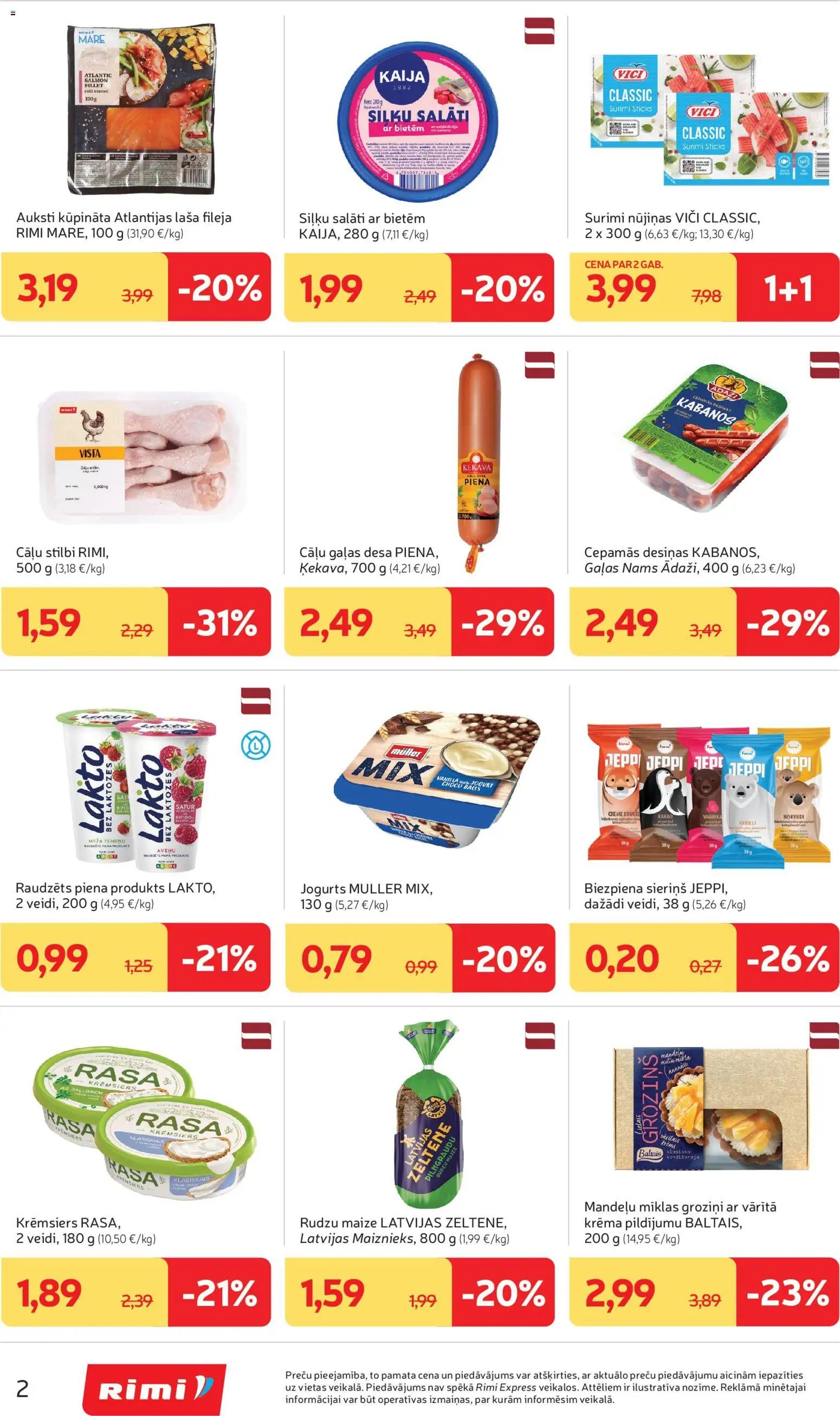 Rimi Mini Rimi akciju buklets