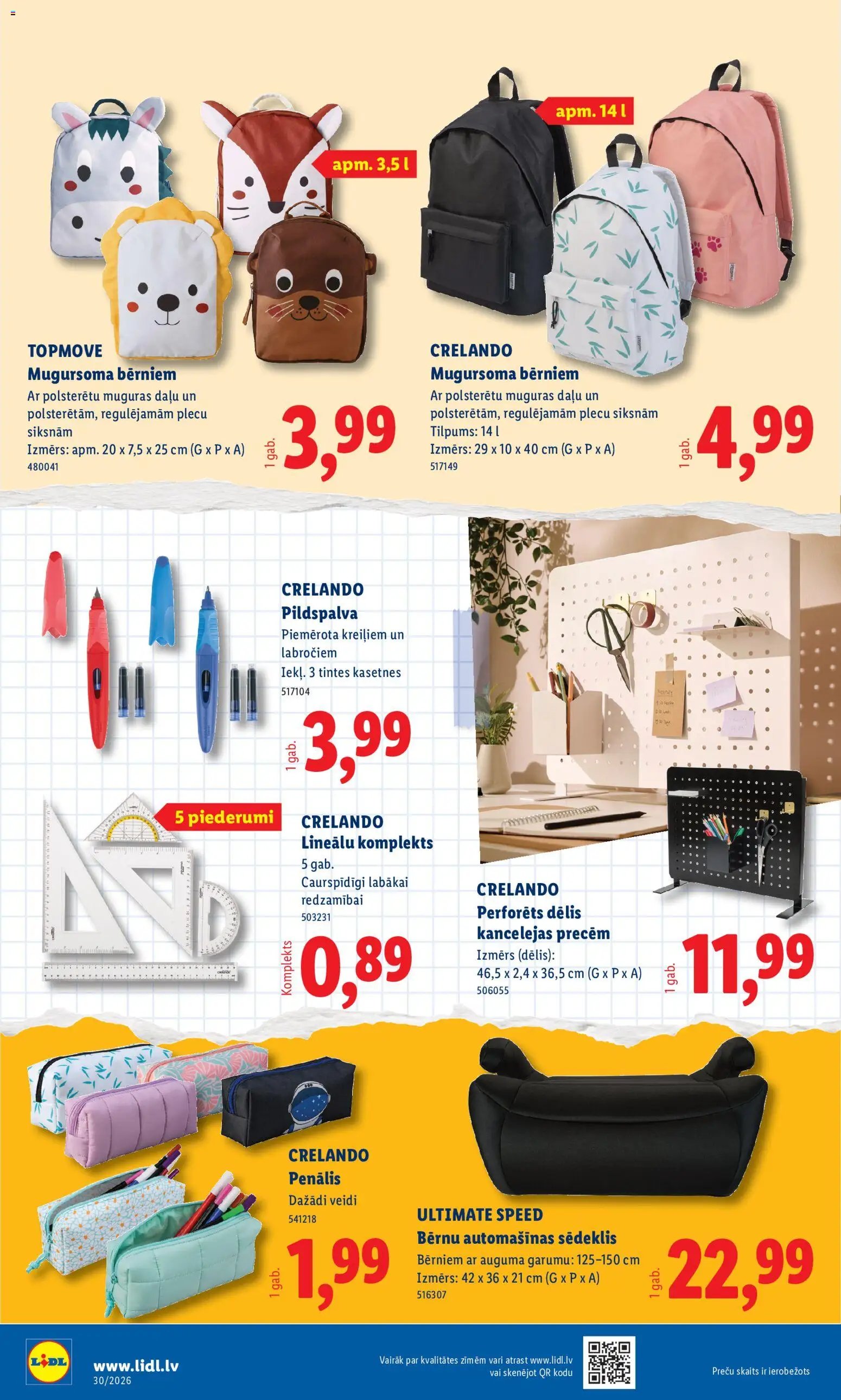 Lidl Nepārtikas preču piedāvājums