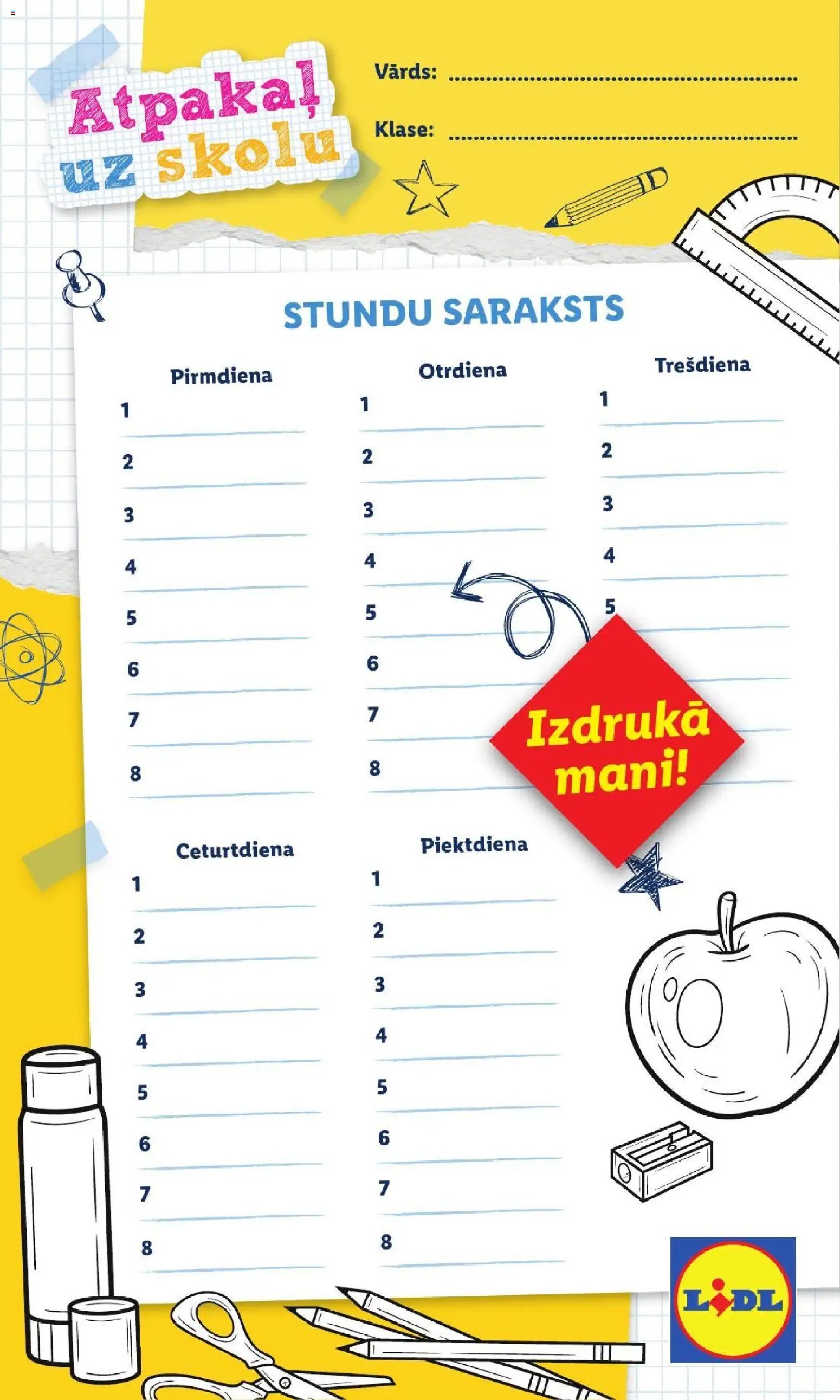 Lidl - Atpakaļ uz skolu