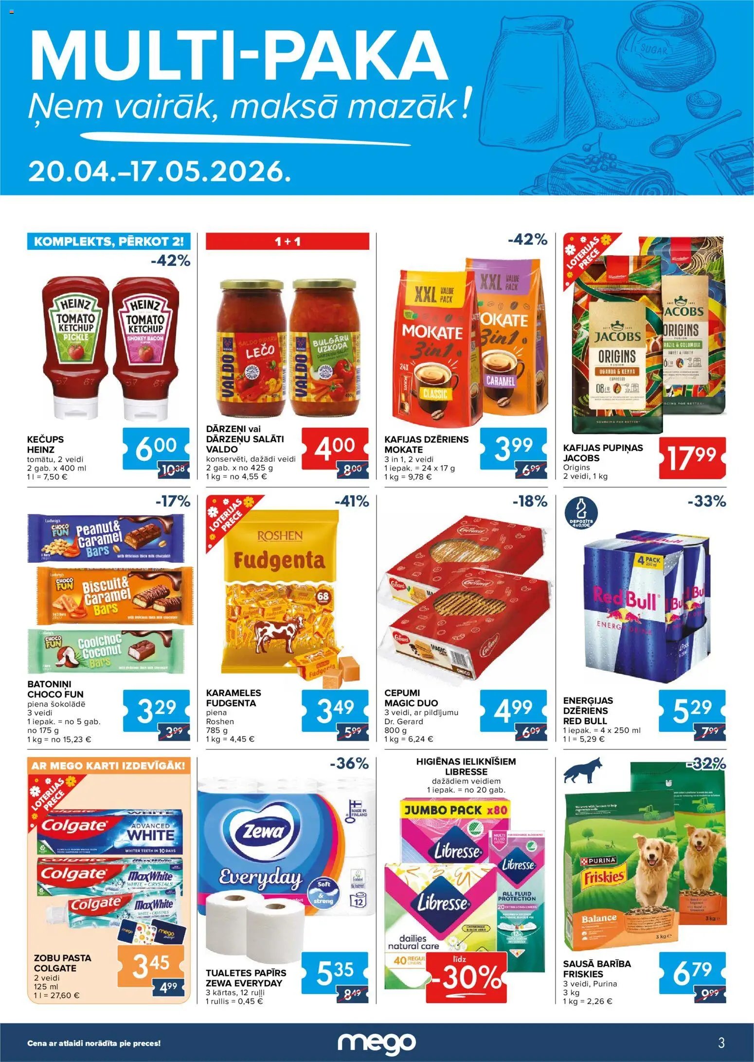 Mego Akciju buklets