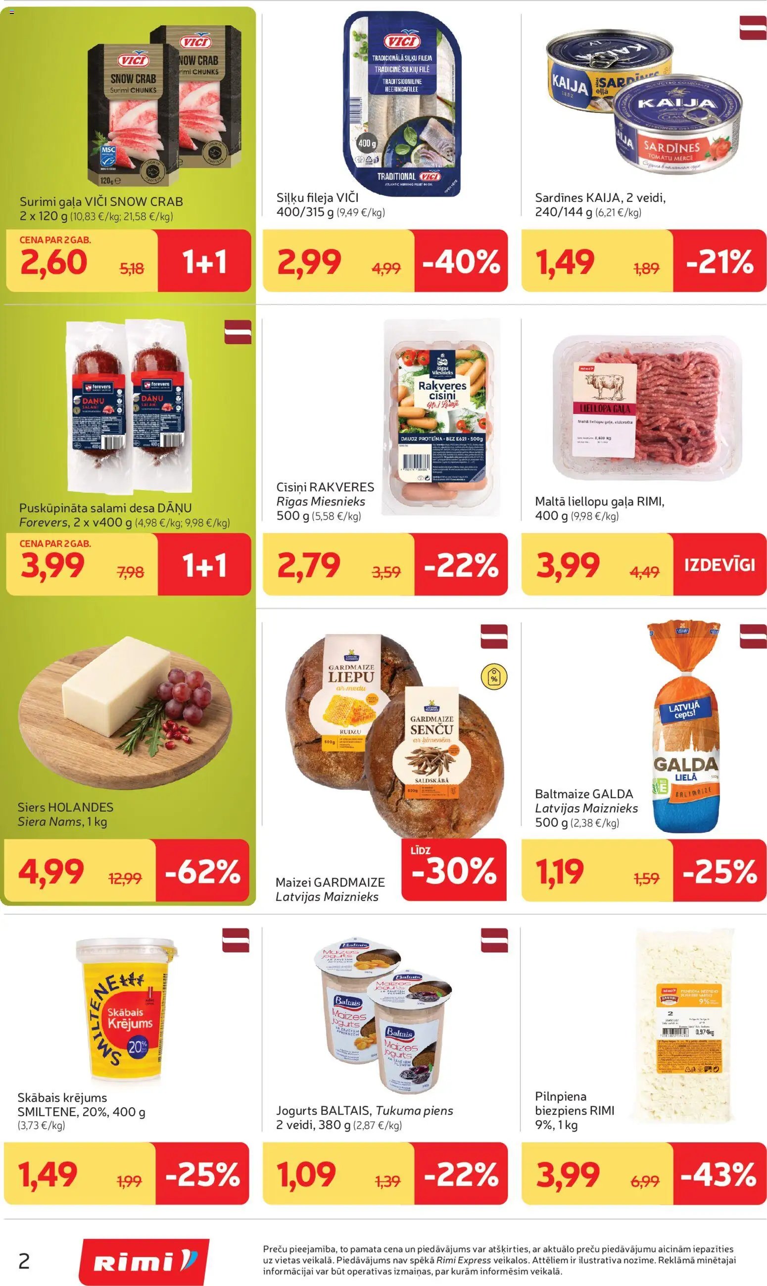 Rimi Mini Rimi akciju buklets