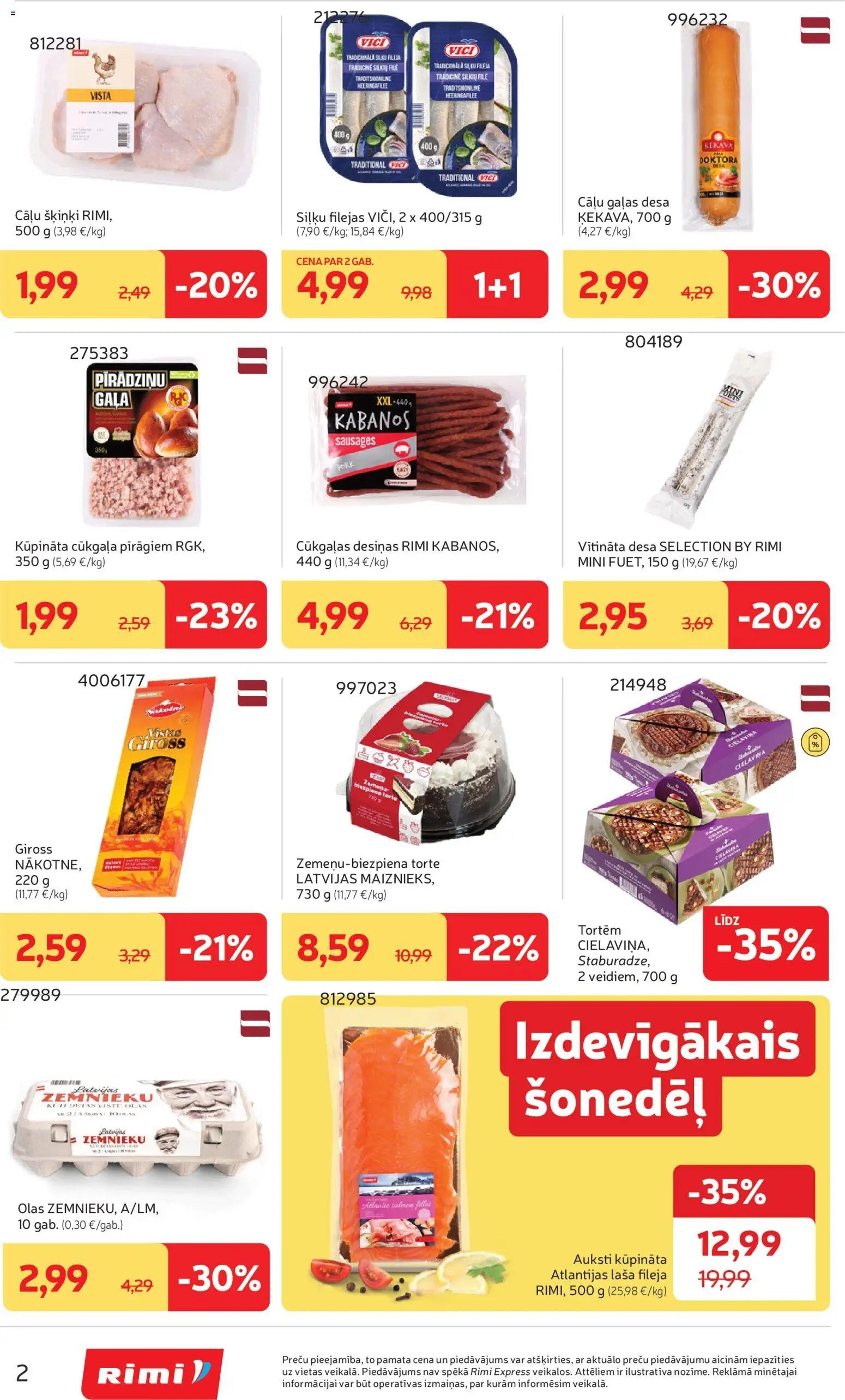 Rimi Mini Rimi akciju buklets