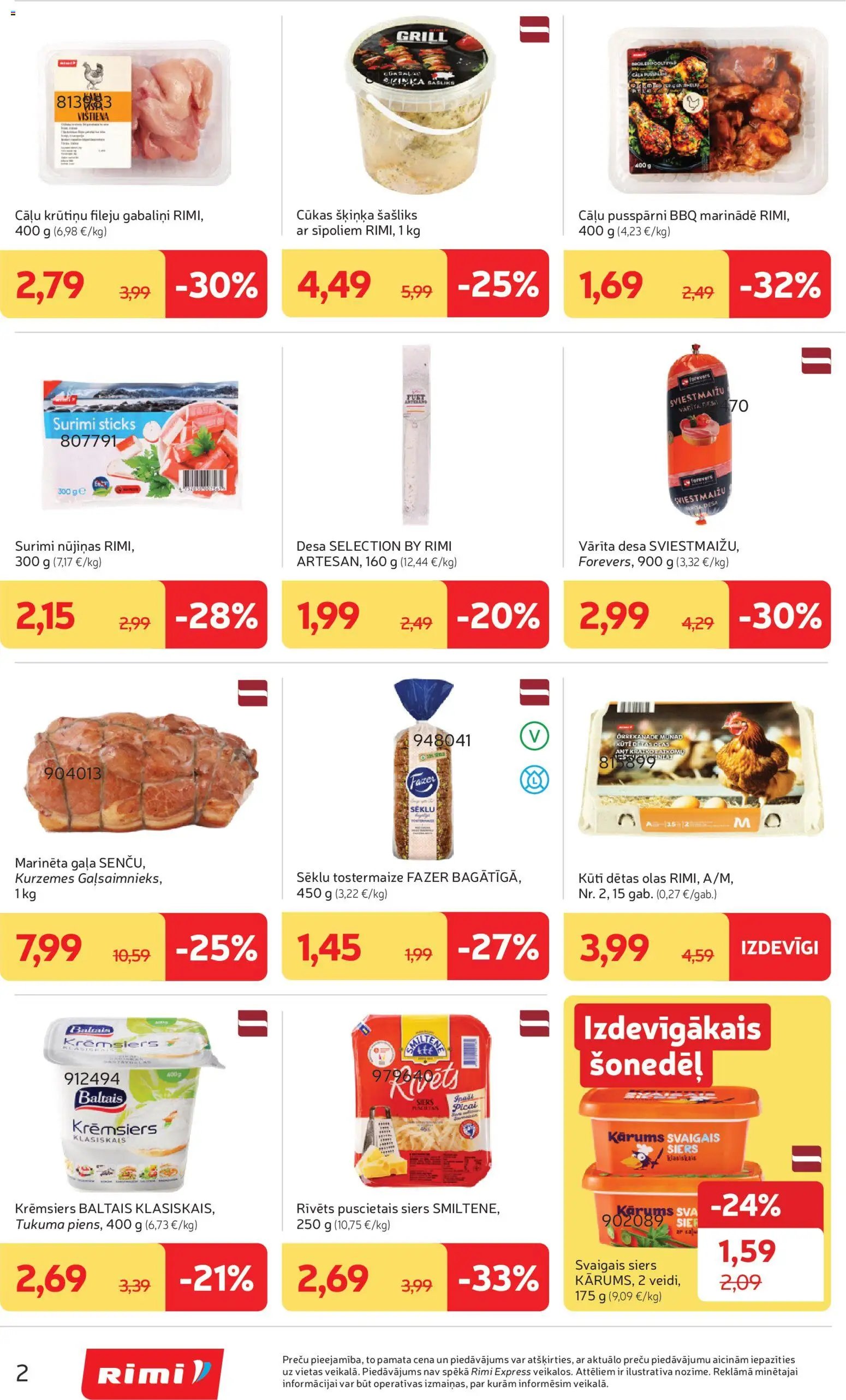 Rimi Mini Rimi akciju buklets