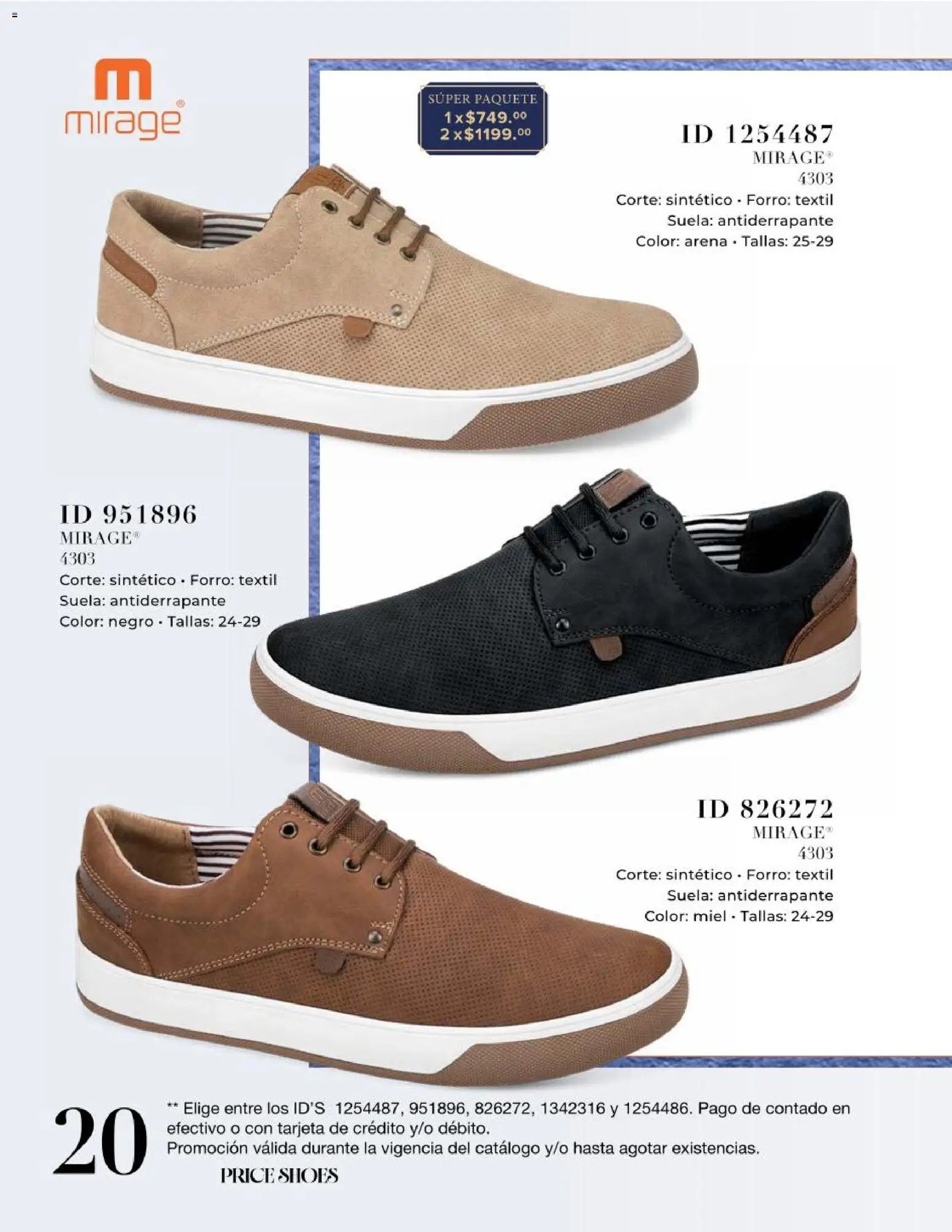 Price Shoes catálogo Caballeros