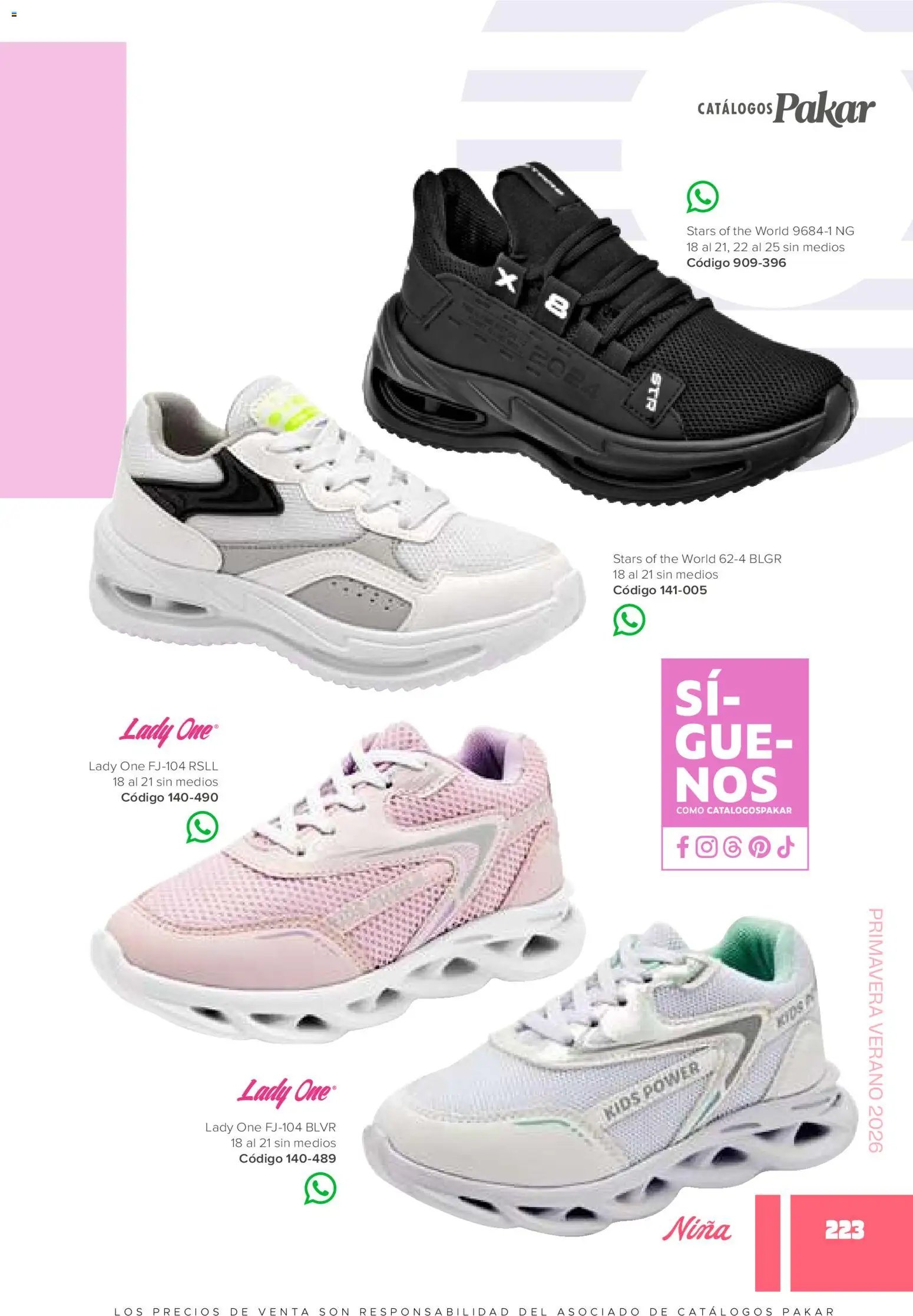 SC Pakar catálogo Niña