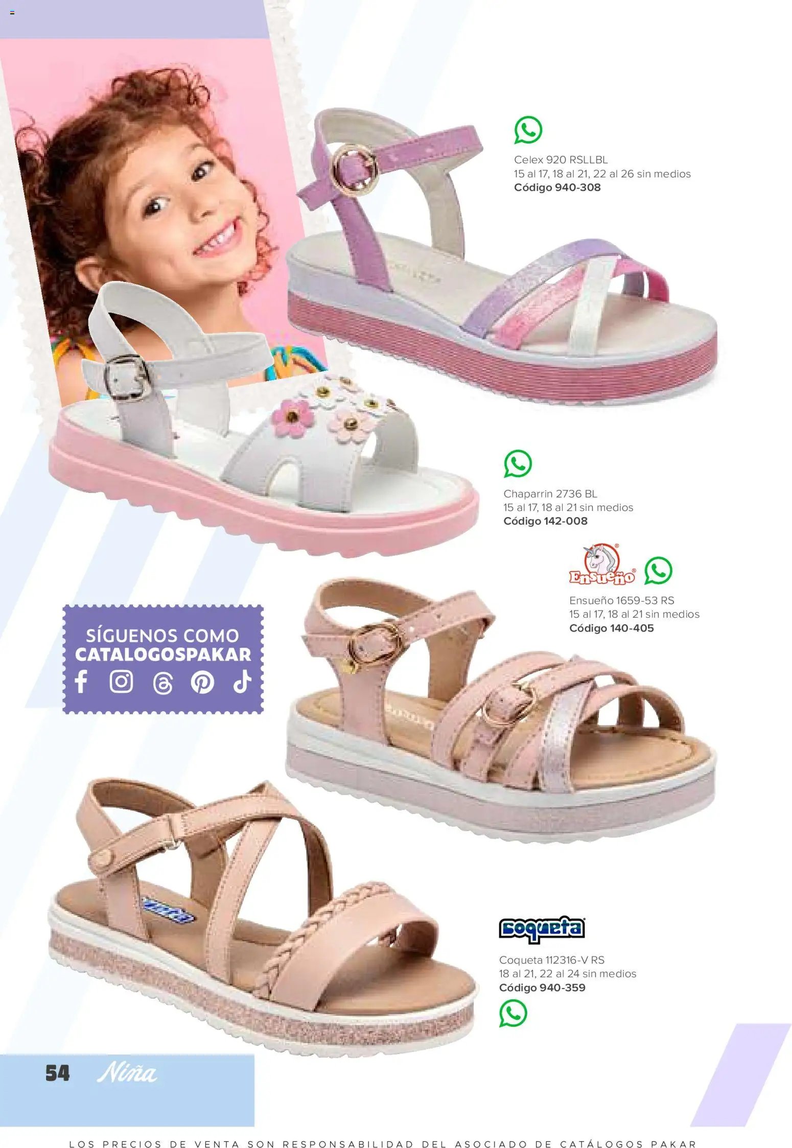 SC Pakar catálogo Niña