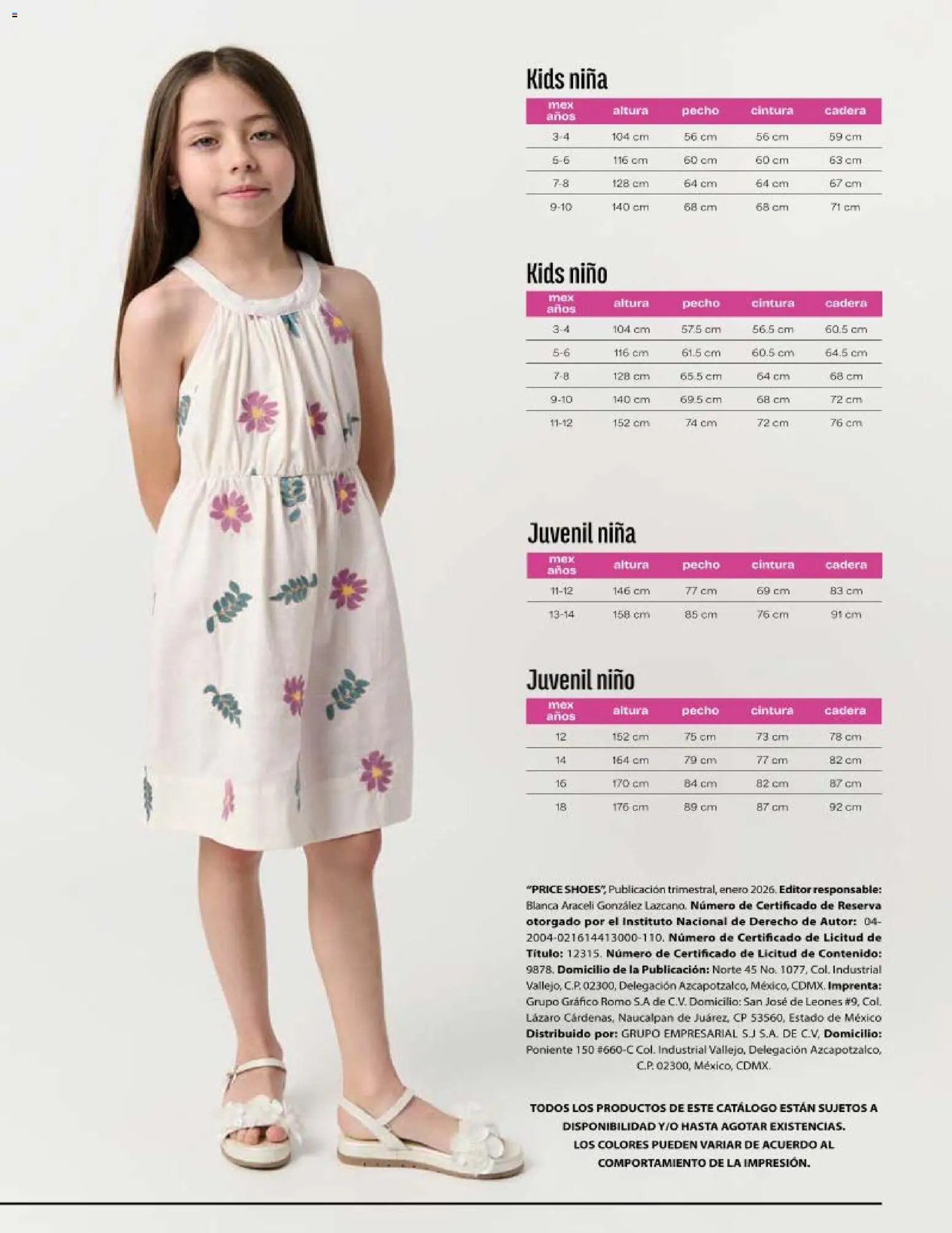 Price Shoes catálogo Kids