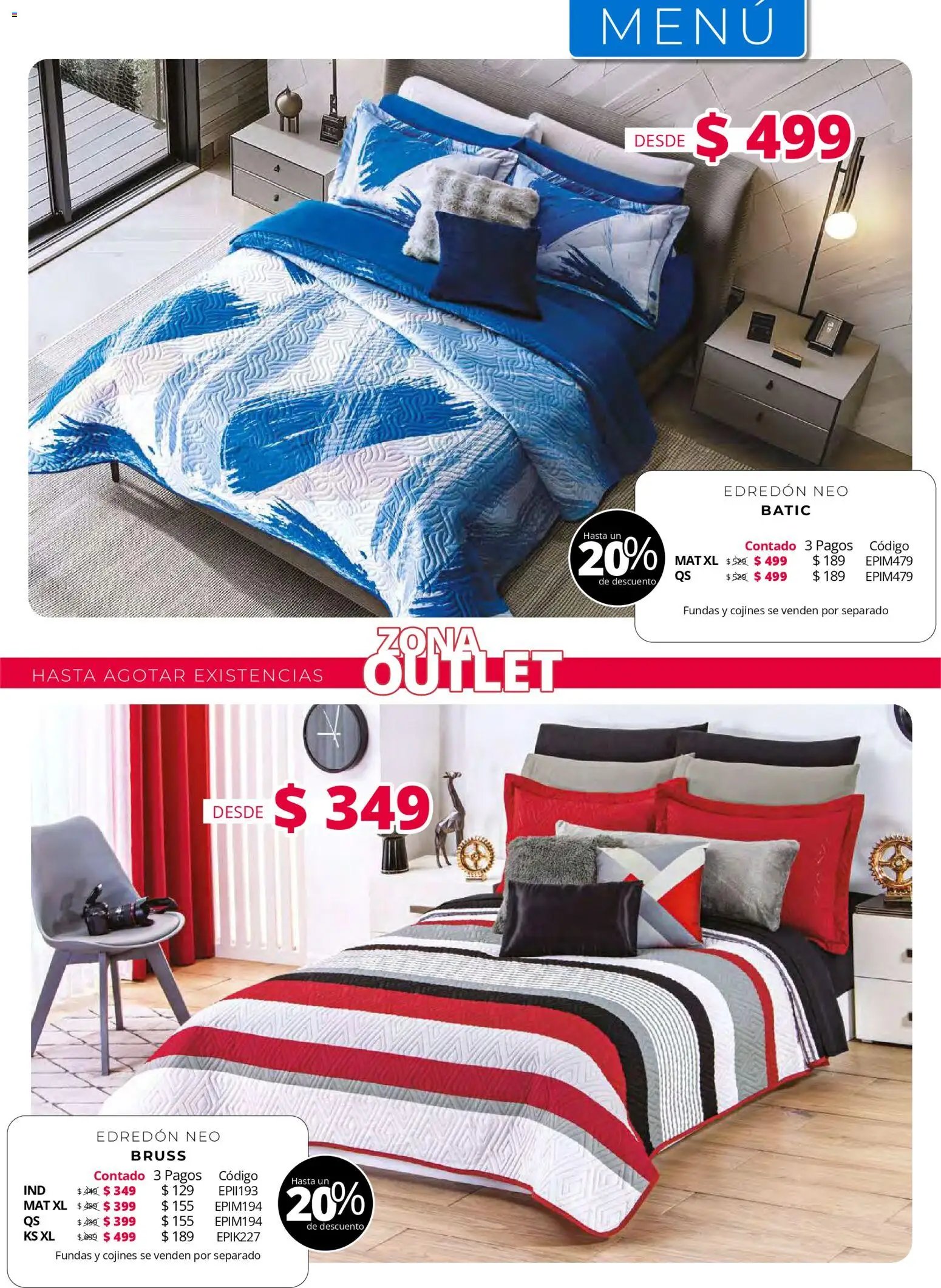 Colchas Concord catálogo