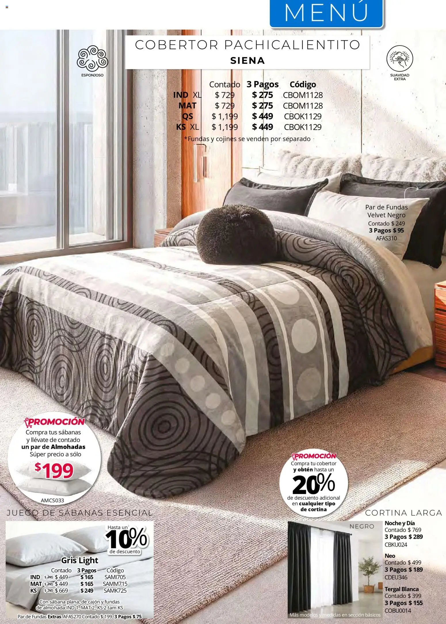 Colchas Concord catálogo