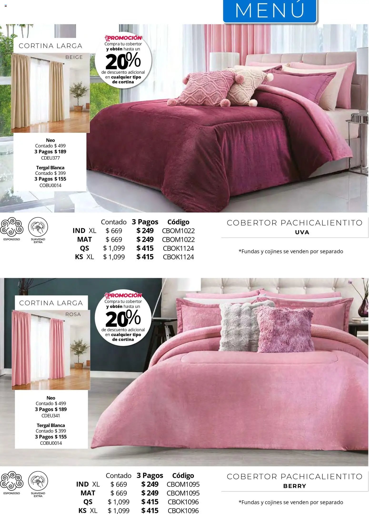 Colchas Concord catálogo
