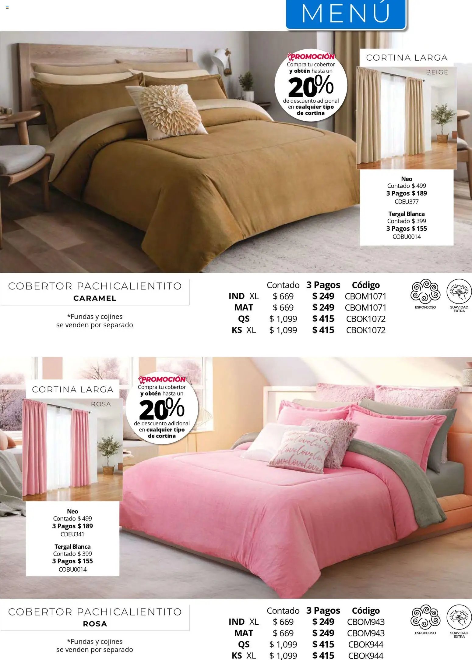 Colchas Concord catálogo